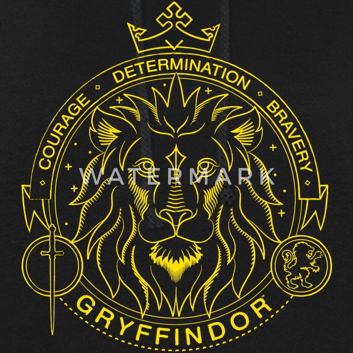 Spreadshirt Hoodie Harry Potter Gryffindor Wappen Löwe Damen Hoodie (1-tlg)