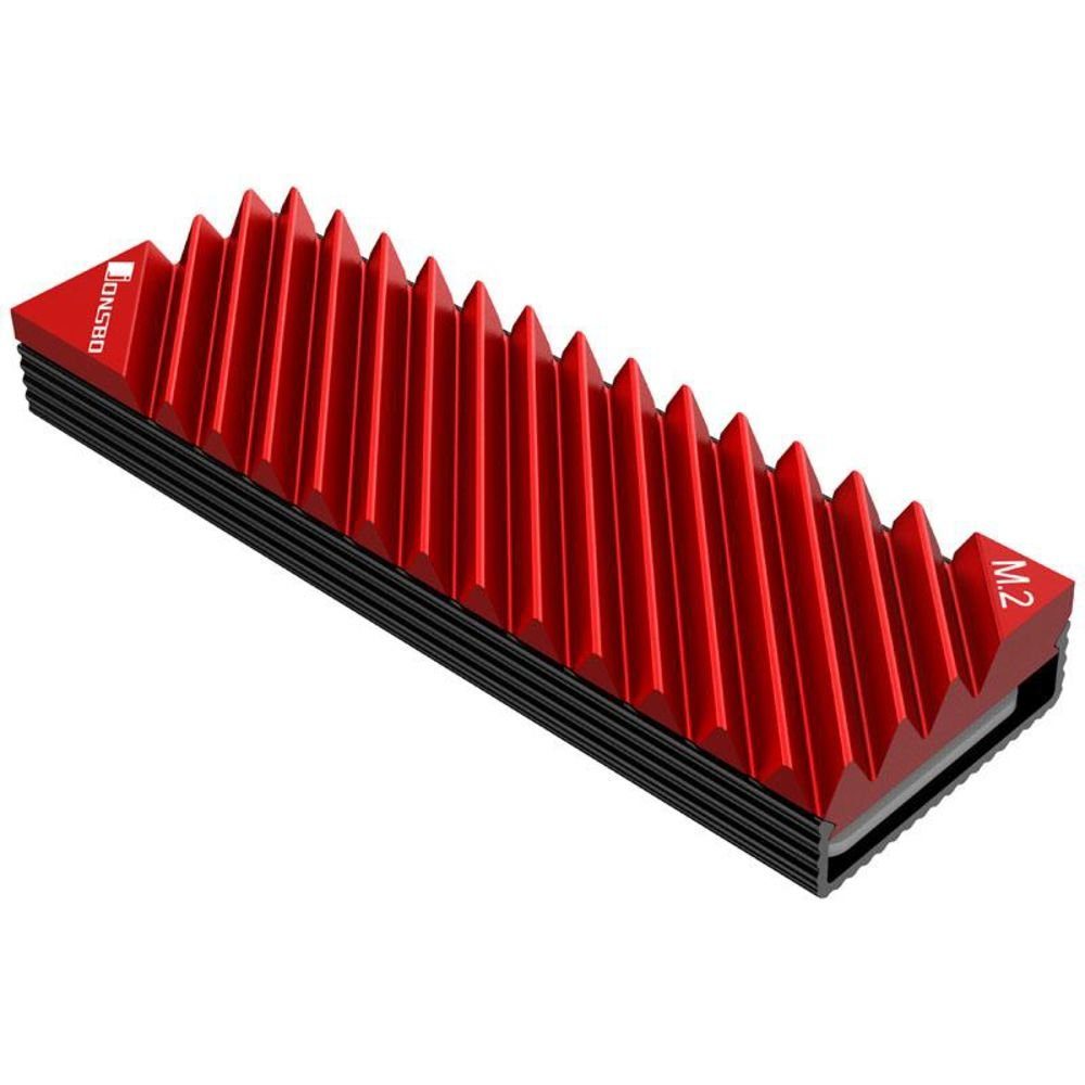 Jonsbo CPU Kühler M.2-3 Red, SSD Kühlkörper, Air Cooling Radiator, Rot