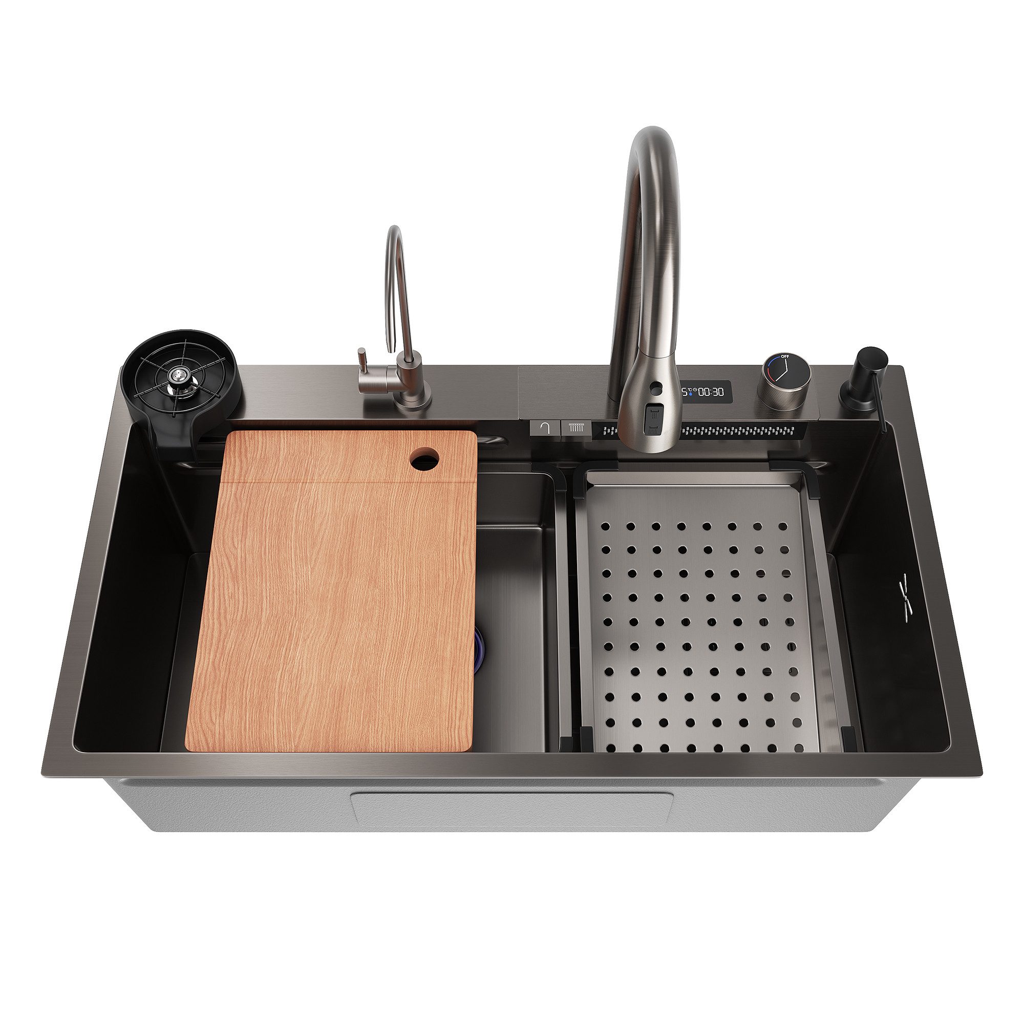 SONNI Küchenspüle Multifunktionale Küchenspüle,Temperaturkontrolle verfügbar, 45/80 cm