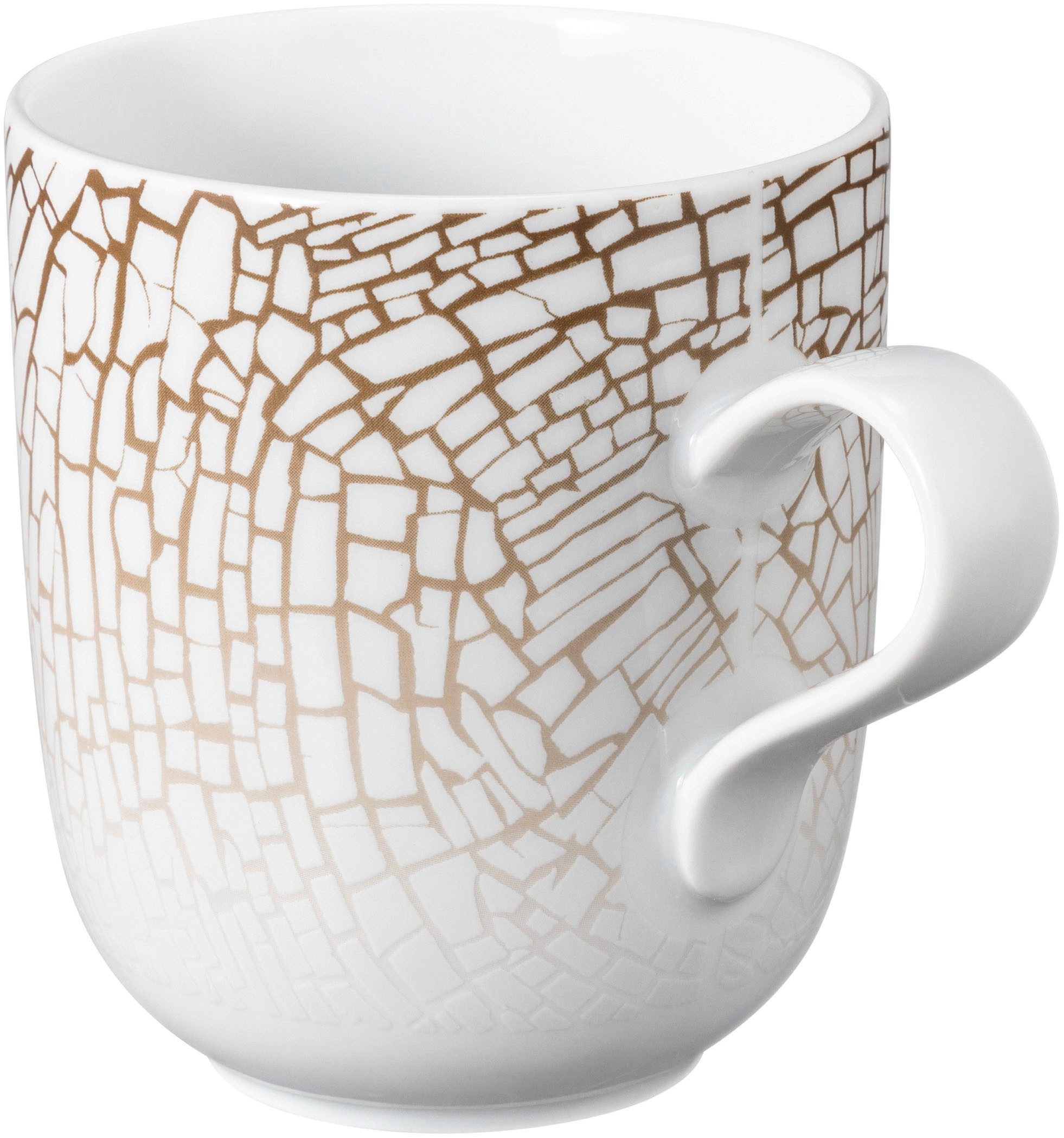 Seltmann Weiden Becher Liberty Krakelee, 1-tlg., Porzellan, Kaffeebecher, Tasse