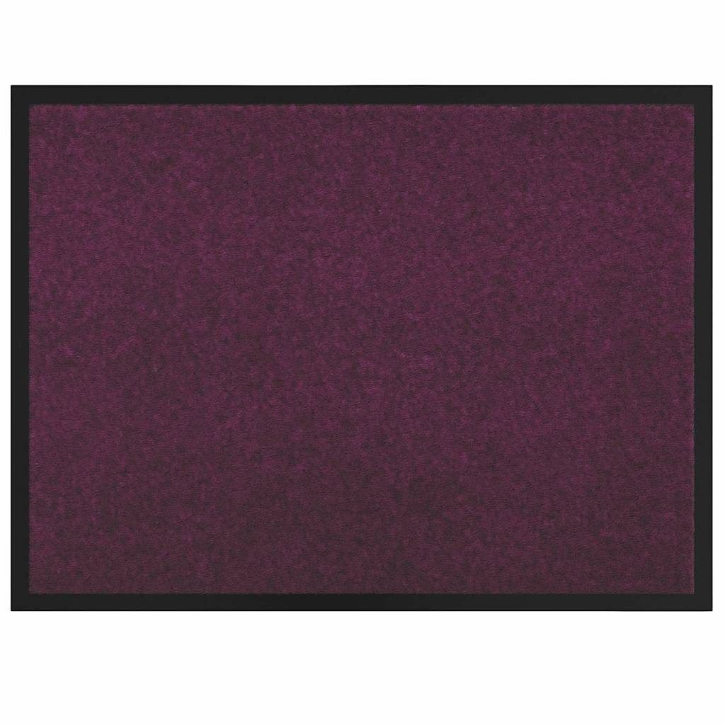 vidaXL Fußmatte Fußmatte Bordeaux 80 x 60 x 1,2 cm Teddystoff, Höhe: 1.2 mm