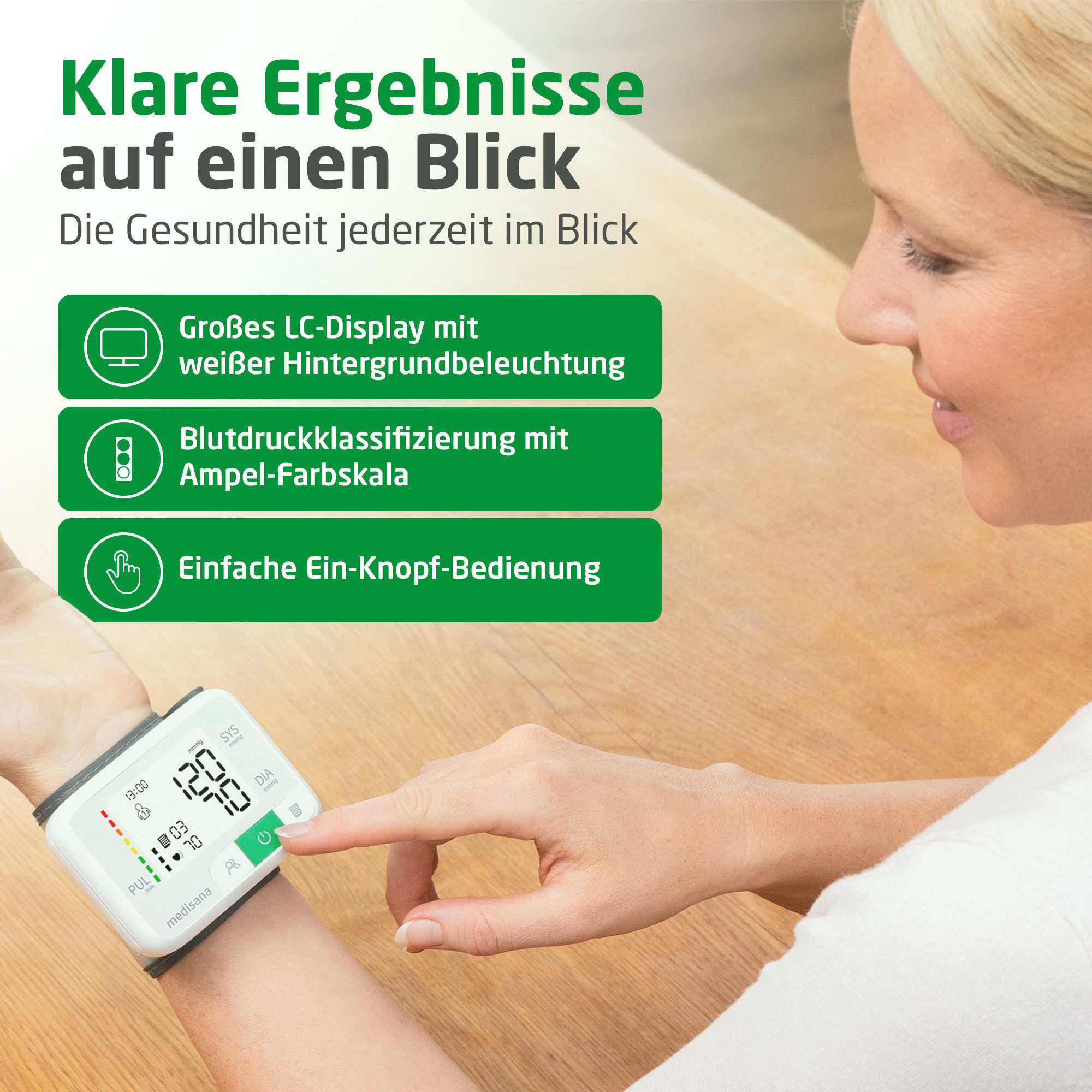 medisana Handgelenk-Blutdruckmessgerät BW 355