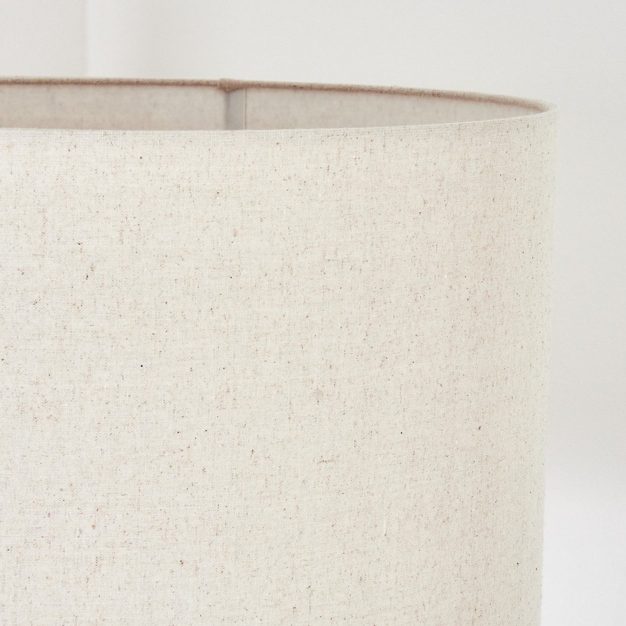 hofstein Stehlampe Stehlampe aus Metall/Holz im modernen Boho-Design, Stehleuchte mit Schirm aus Stoff, Ø 50 cm, 170 cm, E27, Fußschalter