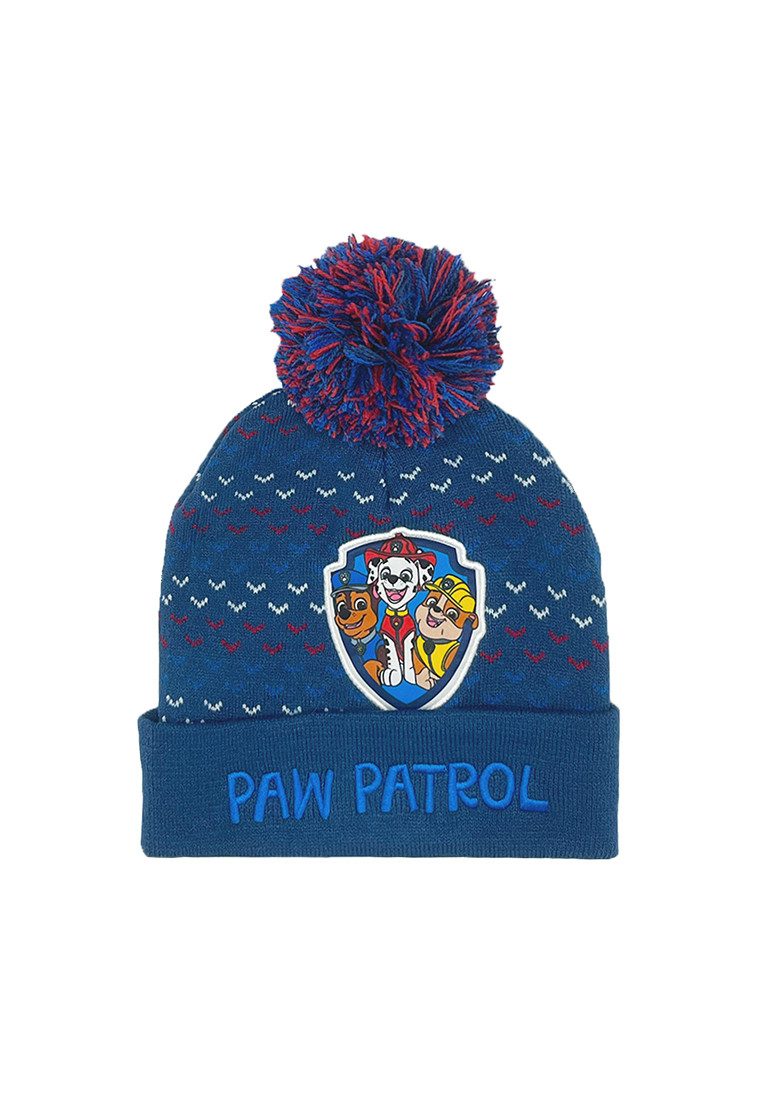 PAW PATROL Bommelmütze Chase, Marshall und Rubble Kinder Jungen Bommel-Mütze