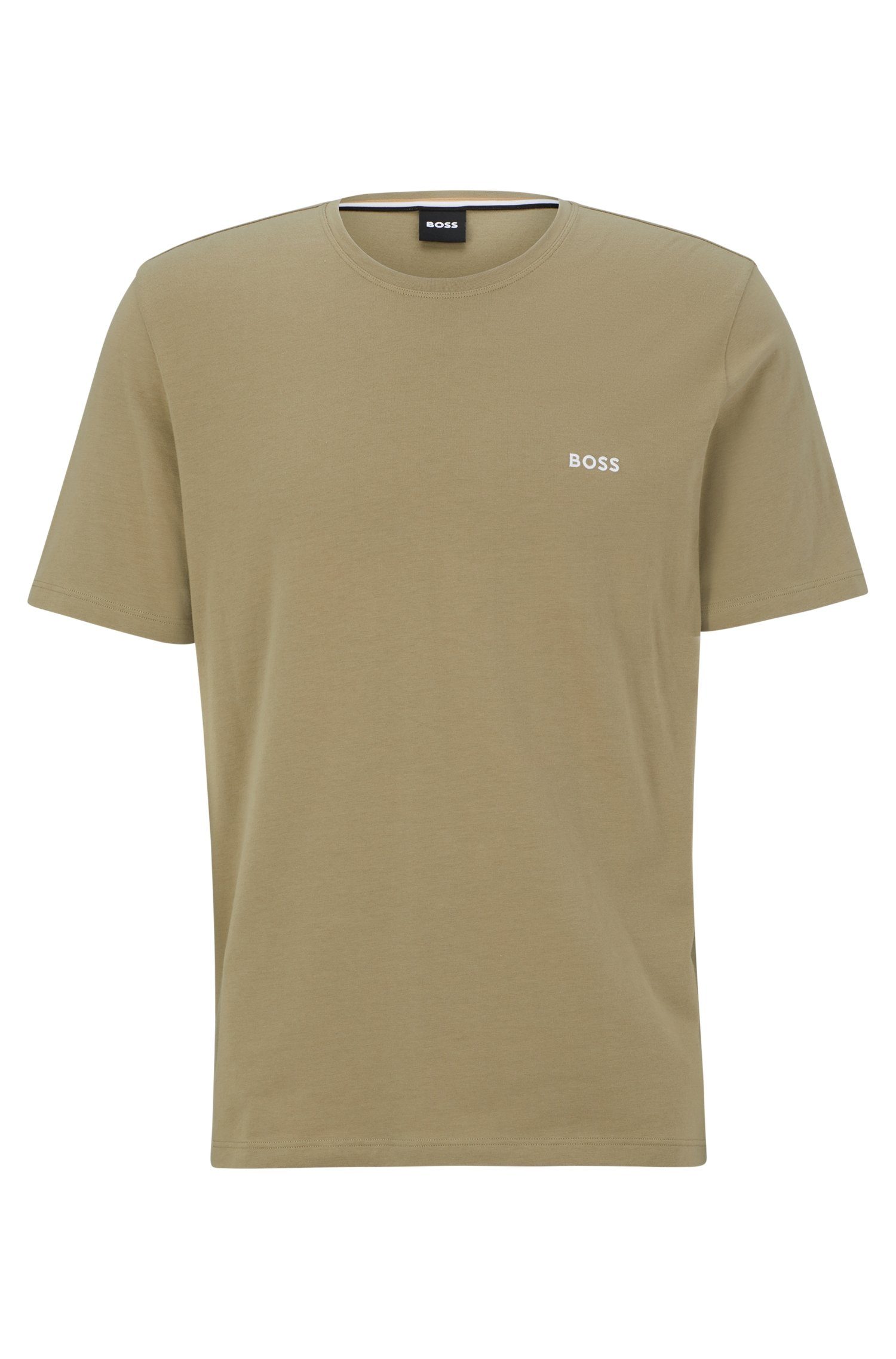 BOSS T-Shirt Mit Light/Pastel_Green der auf BOSS Mix&Match Stickerei R T-Shirt Brust