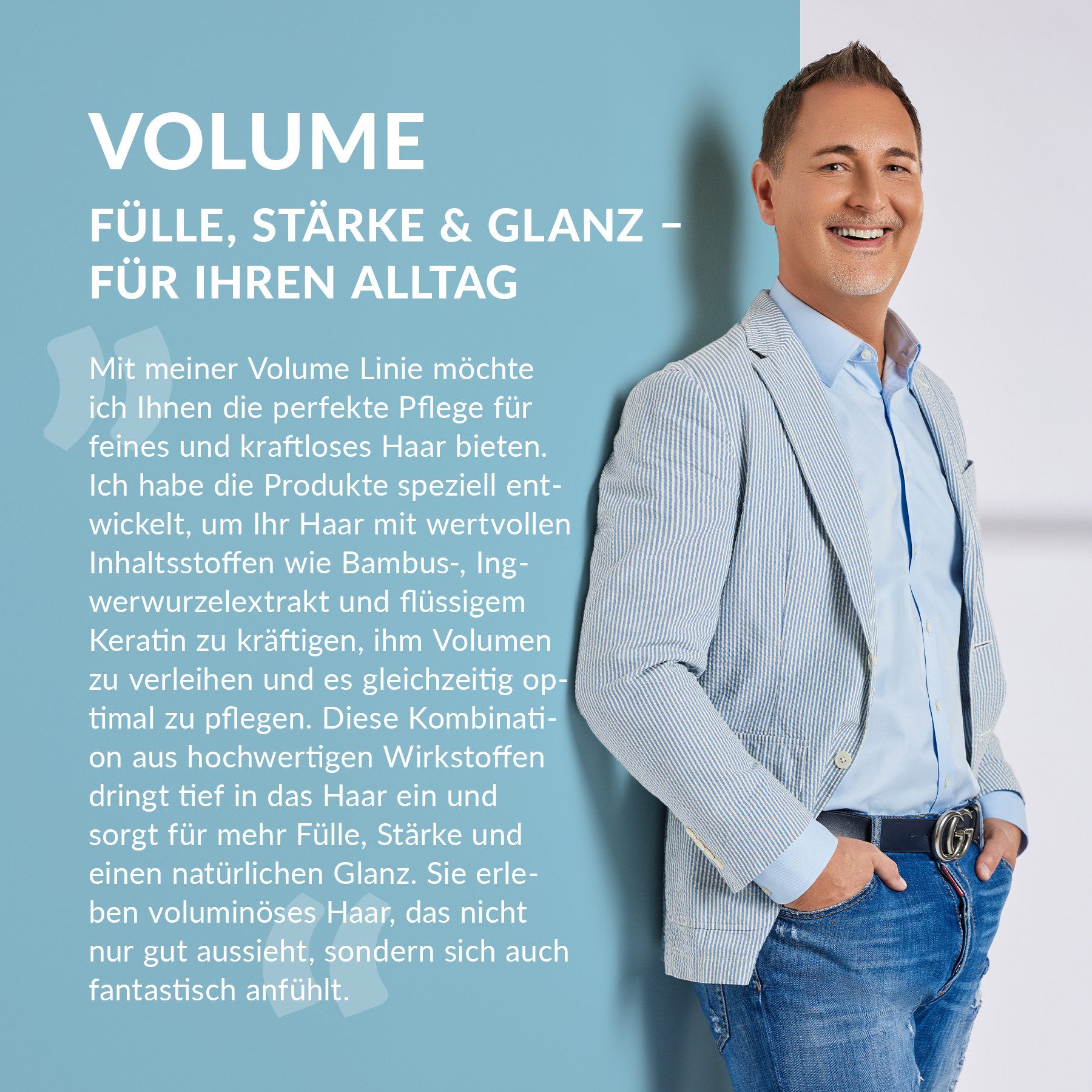 Björn Donner Haarpflege-Set "Volume Shampoo & Spray Conditioner", 2-tlg., 100ml, 200ml, für mehr Fülle und Kraft