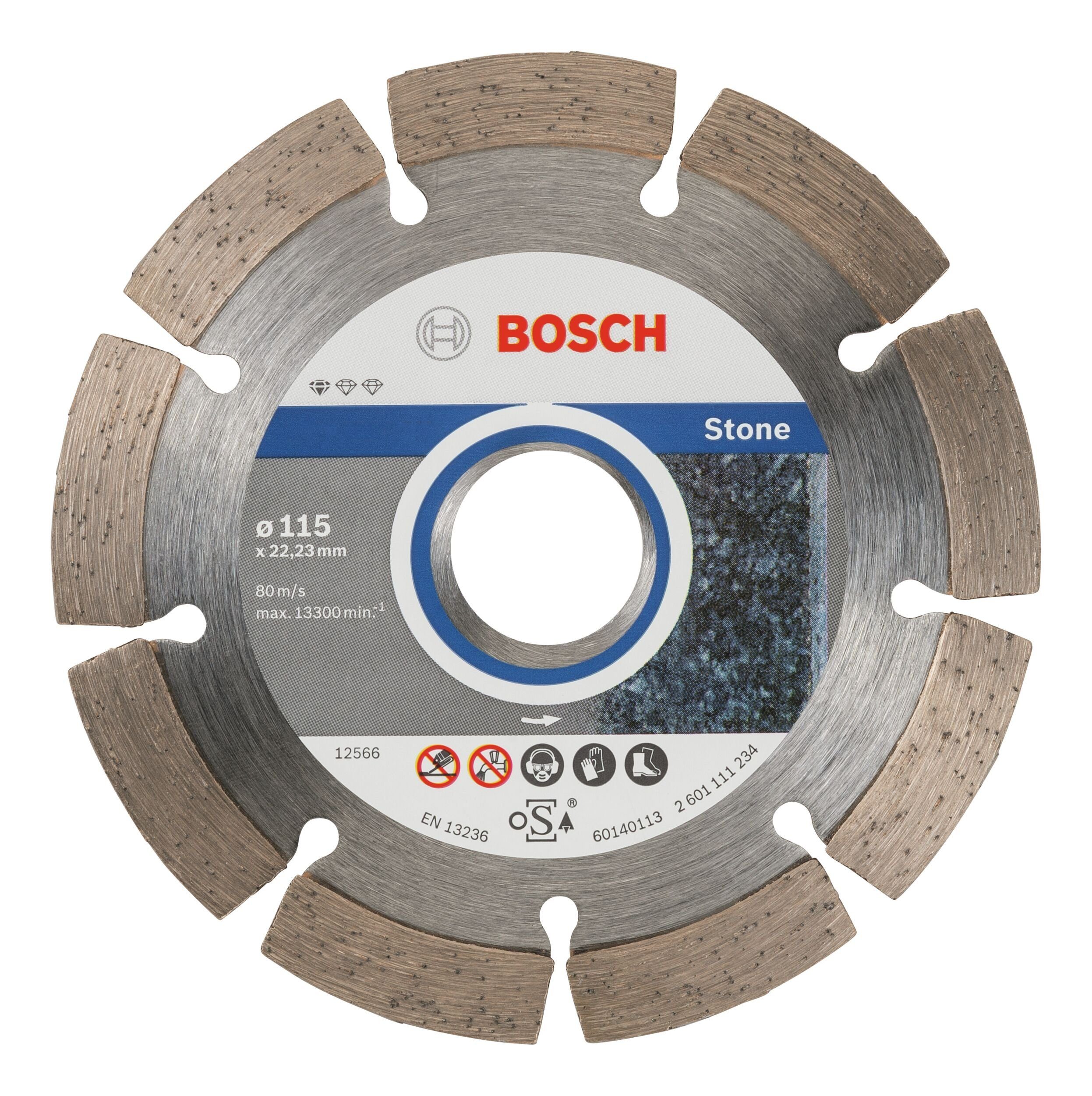 Stück), Diamanttrennscheibe 115 x 22,23 Trennscheibe, mm, Stone x 10 Standard (10 115 mm Ø BOSCH 1,6 for - x