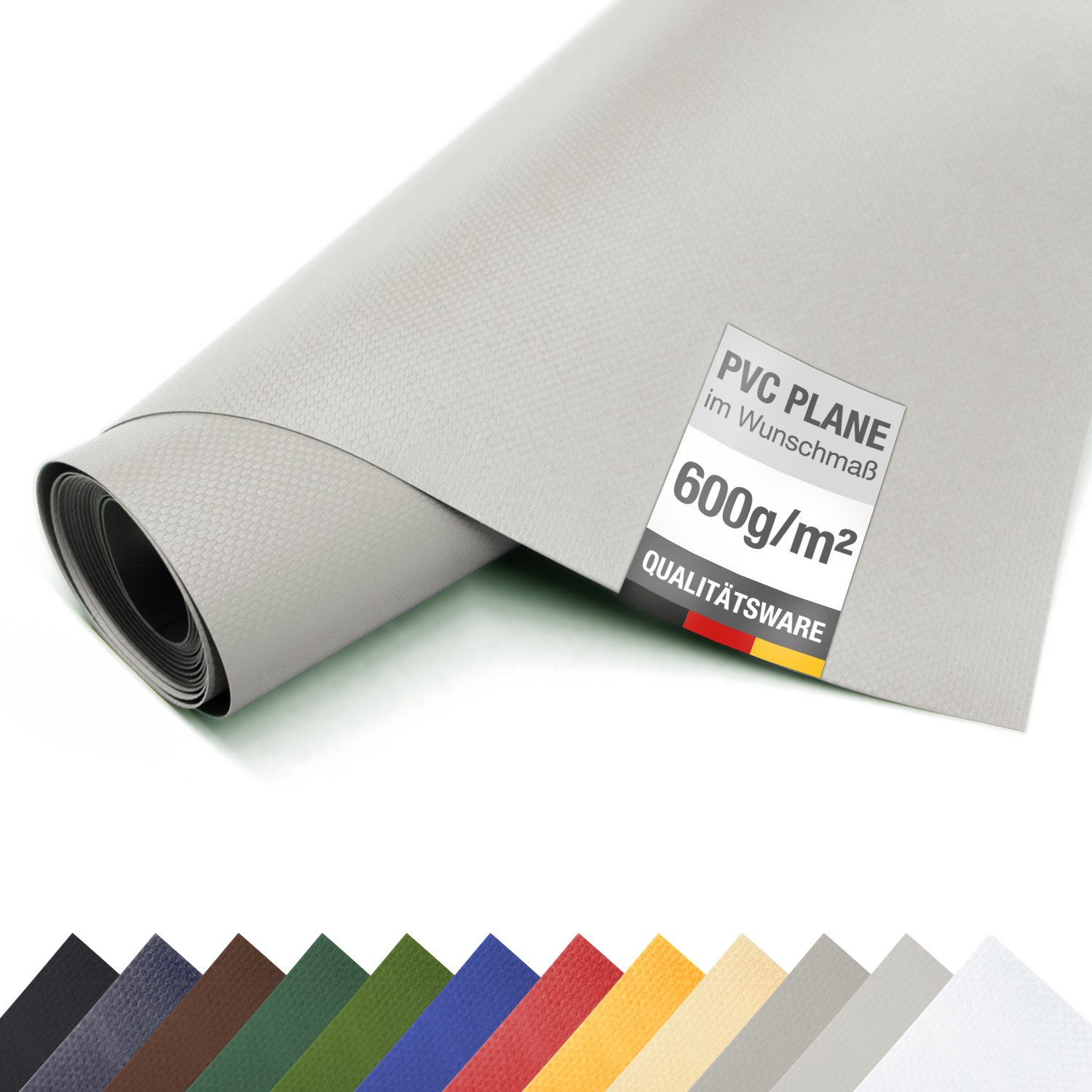 ANKO Planen Schutzplane LKW PVC Plane 600 g/m² Meterware Industrie Abdeckplane, Plane mit Gewebe Schutzplane hochwertig matt
