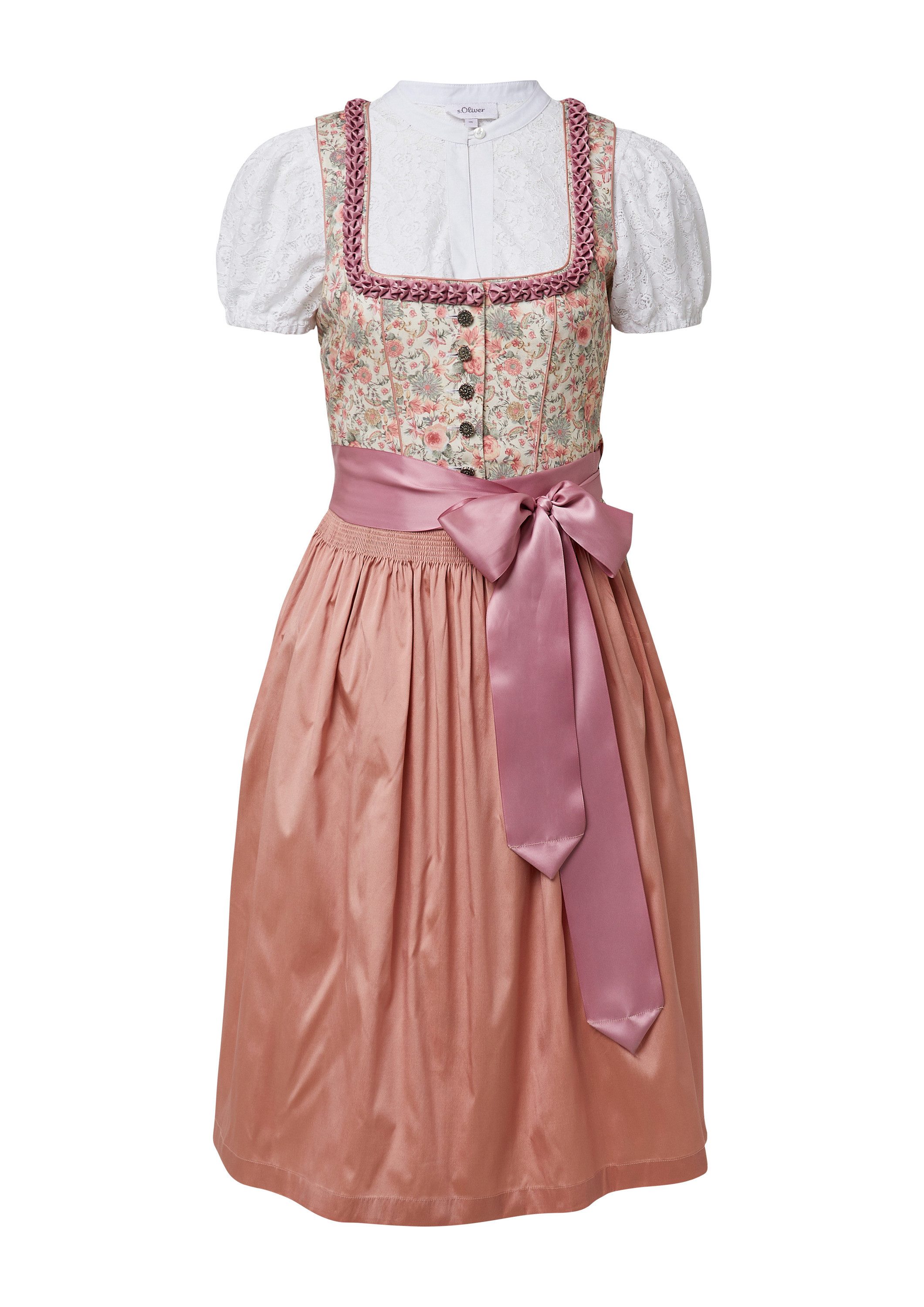 s.Oliver Midikleid Kleid Verspieltes Dirndl mit Bluse, Volksfest günstig online kaufen