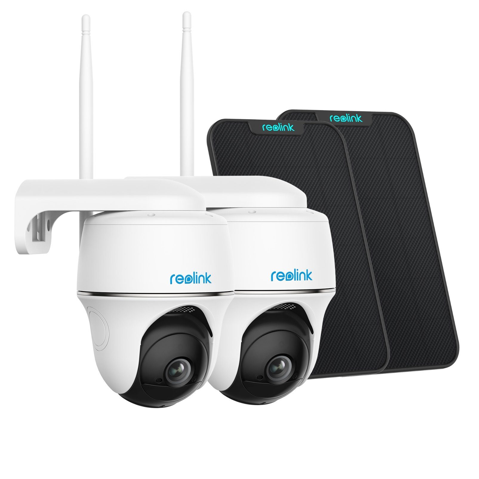Reolink Überwachungskamera Argus PT Pro+Solarpanel 4MP Akku WLAN IP (2,4/5GHz WiFi,Personen-/Fahrzeugerkennung, PIR-Sensor, 2-Wege-Audio)
