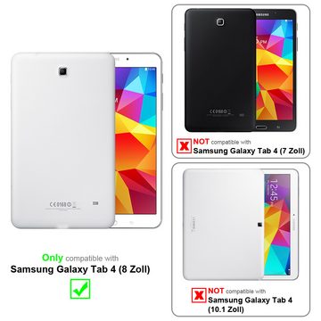 Cadorabo Schutzfolie Samsung Galaxy Tab 4 (8 Zoll), (1-St), Schutzglas Panzer Folie (Tempered) Display-Schutzfolie mit 3D Touch