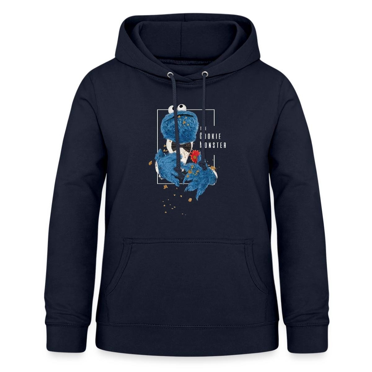 Spreadshirt Hoodie Sesamstraße The Cookie Monster Damen Hoodie (1-tlg)