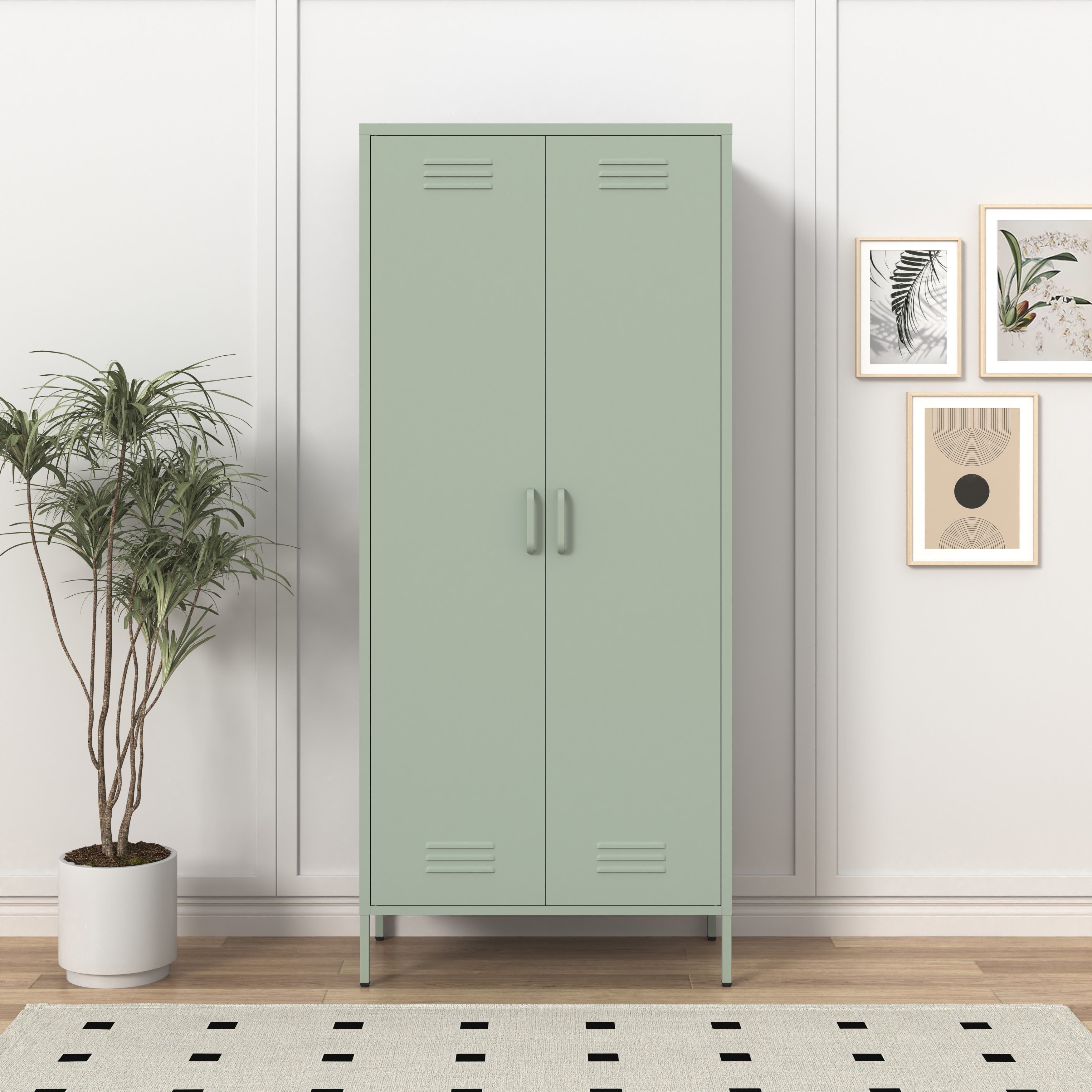OTTO home Drehtürenschrank Kleiderschrank Schrank Metallschrank Mehrzweckschrank Siena Spind (in 4 Farben aus Metall) in der Höhe verstellbar