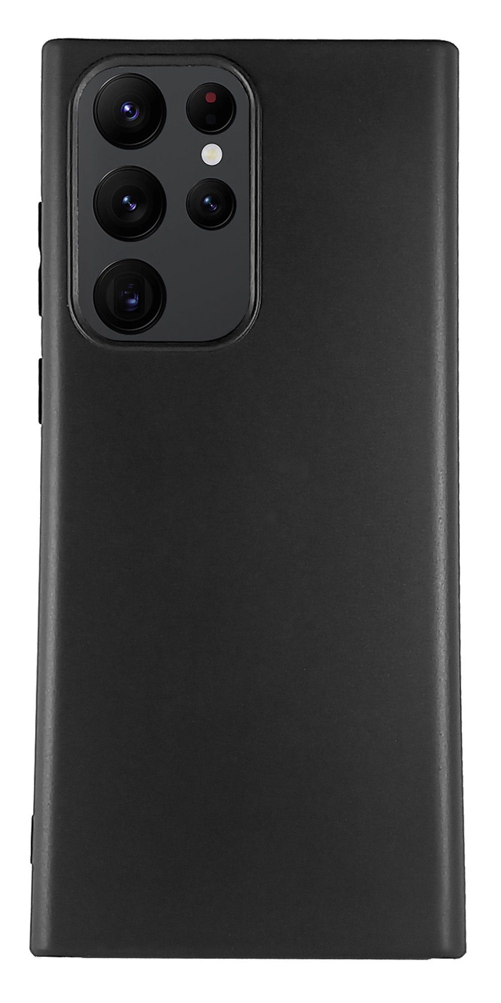 Traumhuelle Handyhülle SCHWARZ TPU Silikon Hülle Matt für Samsung Galaxy S22 Plus Ultra 5G, Cover Bumper Case Etui Schutzhülle Smart Rückschale Backcover Matt