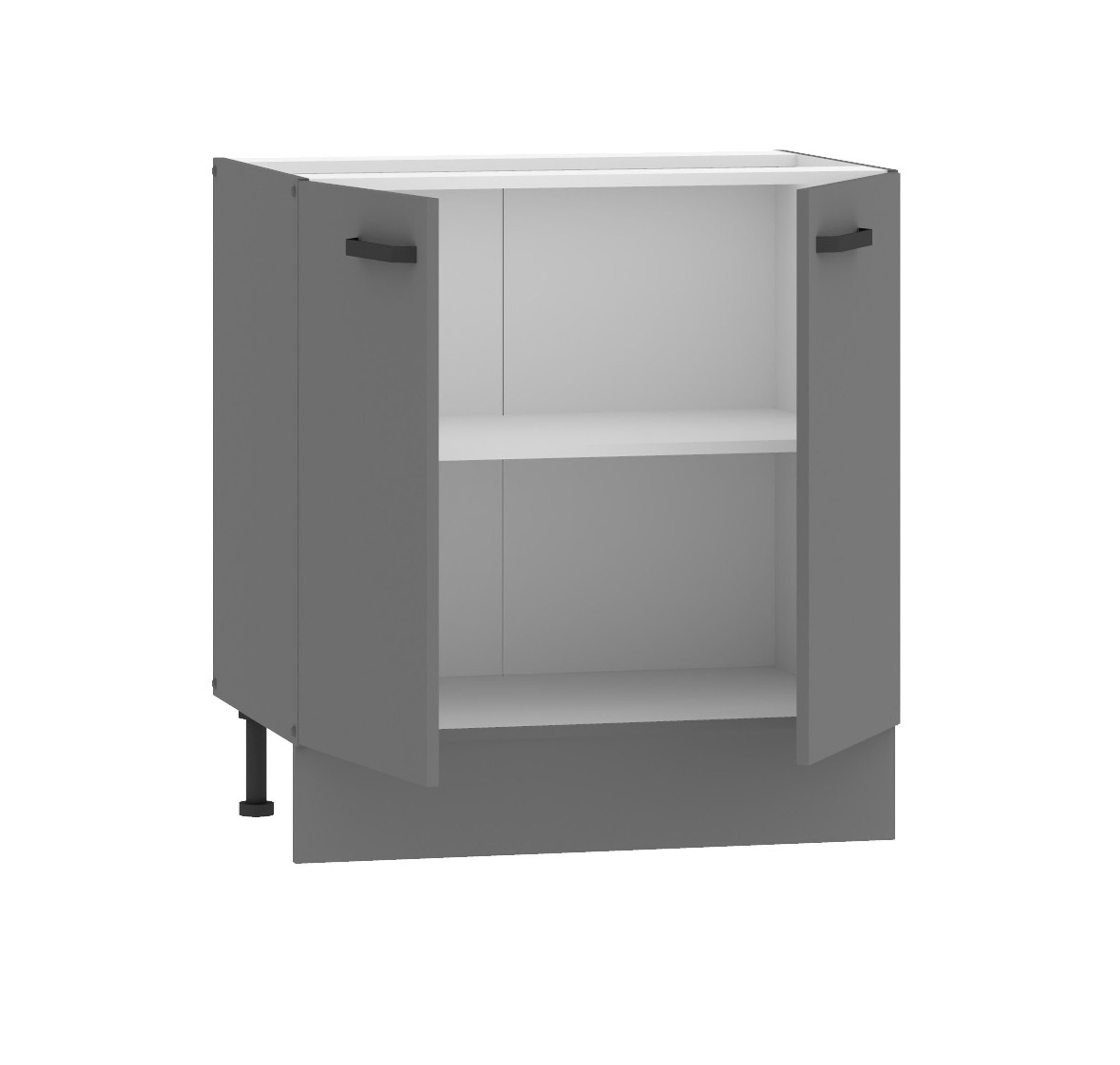 Küchen-Preisbombe Unterschrank 80 cm Küche NESSA Anthrazit Küchenzeile Küch günstig online kaufen