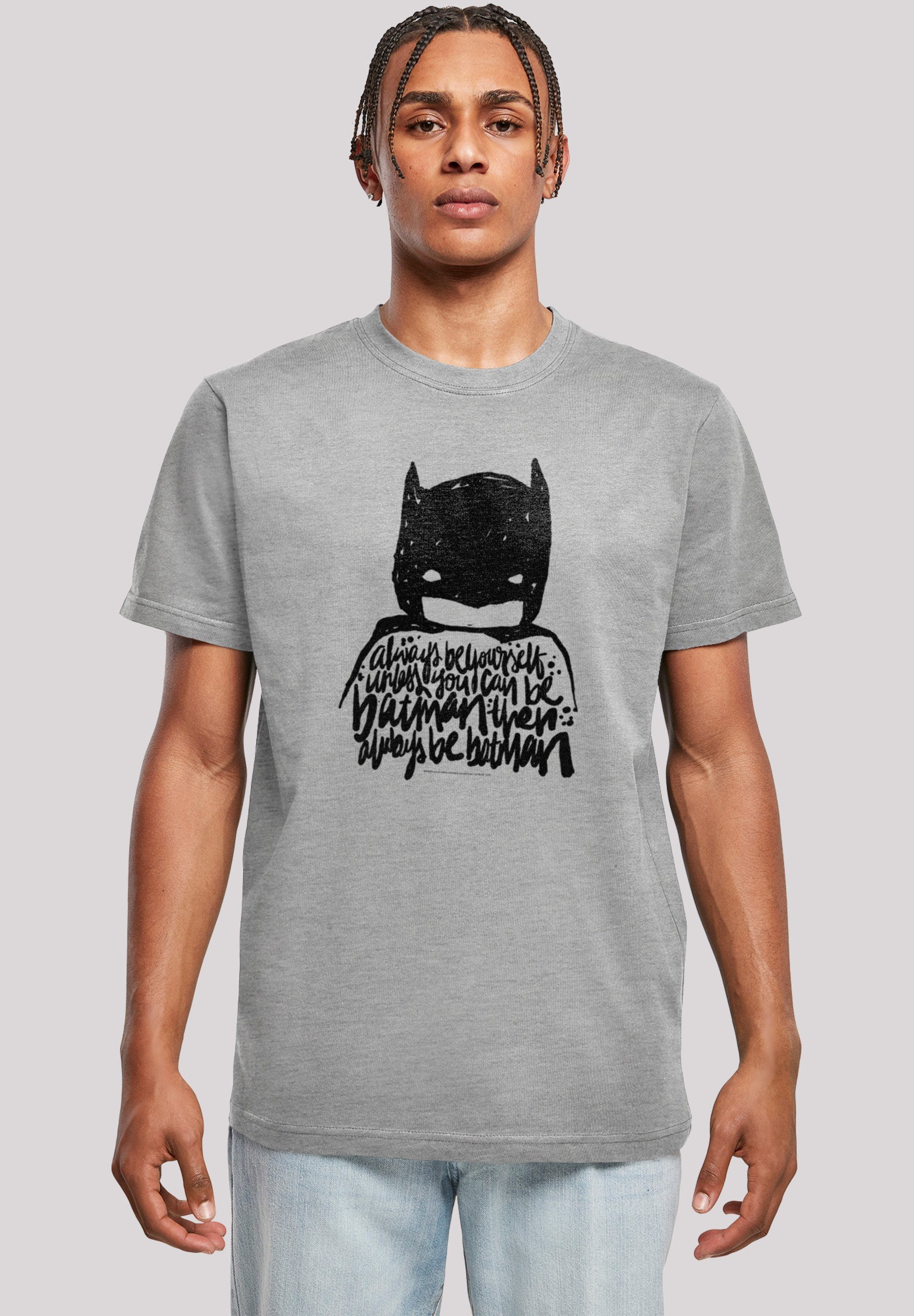 F4NT4STIC T-Shirt DC Comics Batman Always Be Yourself Print heather grey