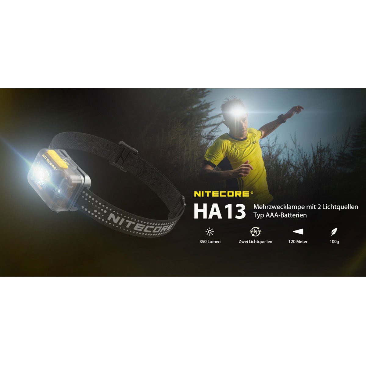 Nitecore LED Stirnlampe HA13 LED Stirnlampe 350 Lumen