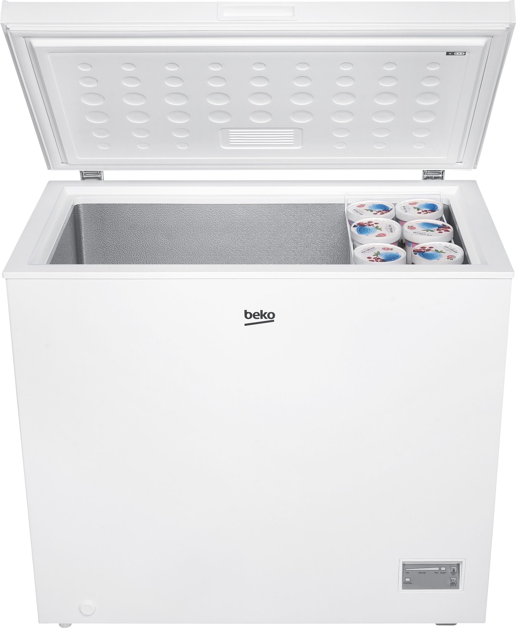 BEKO Gefriertruhe CF200CWN, 102,6 cm breit, 198 l, Dank des Abtausystems von MinFrost wird die Eisbildung reduziert