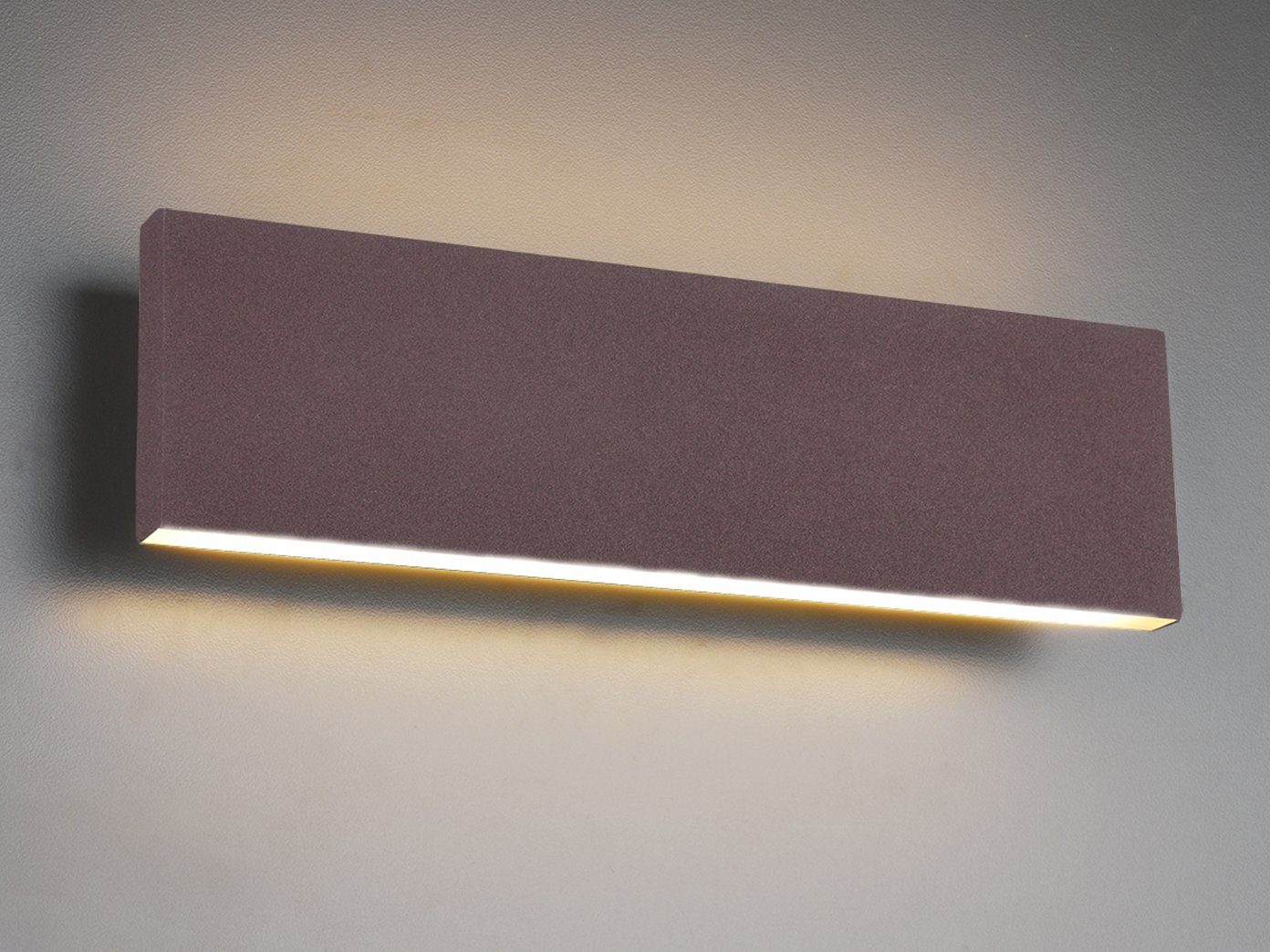 TRIO Leuchten LED Wandleuchte, Dimmfunktion, LED fest integriert, Warmweiß, Indirekt-e Innen Wand-Beleuchtung aus Metall extra flach, Breite 28cm