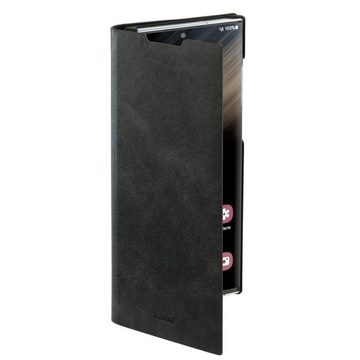 Hama Smartphone-Hülle Booklet für Samsung Galaxy S23 Ultra, Schwarz, resistentes Kunstleder, Standfunktion und Einsteckfach mit Fingeröffnung