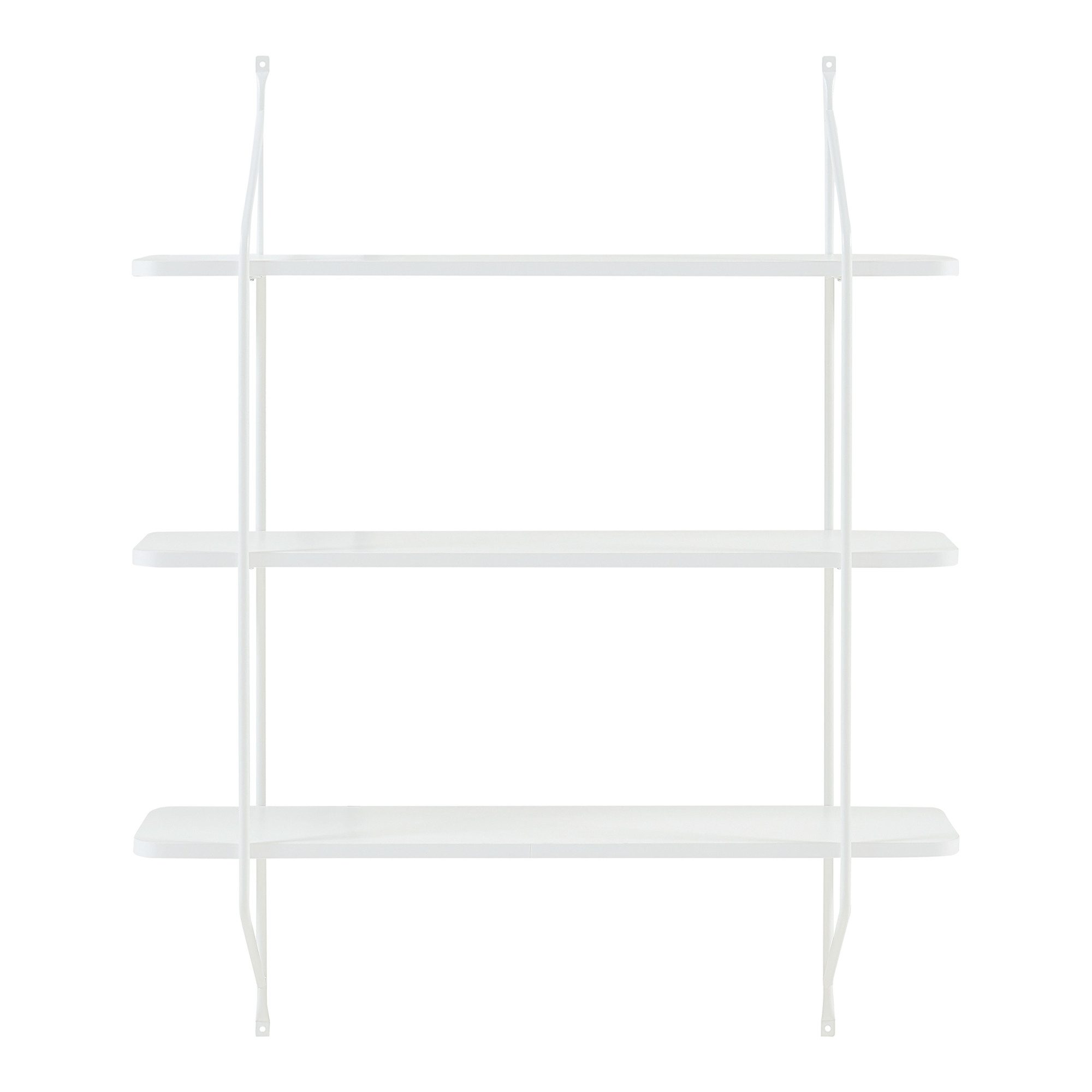 en.casa Wandregal, Wandregal 'Østfold' 100x80x21 cm Weiß günstig online kaufen