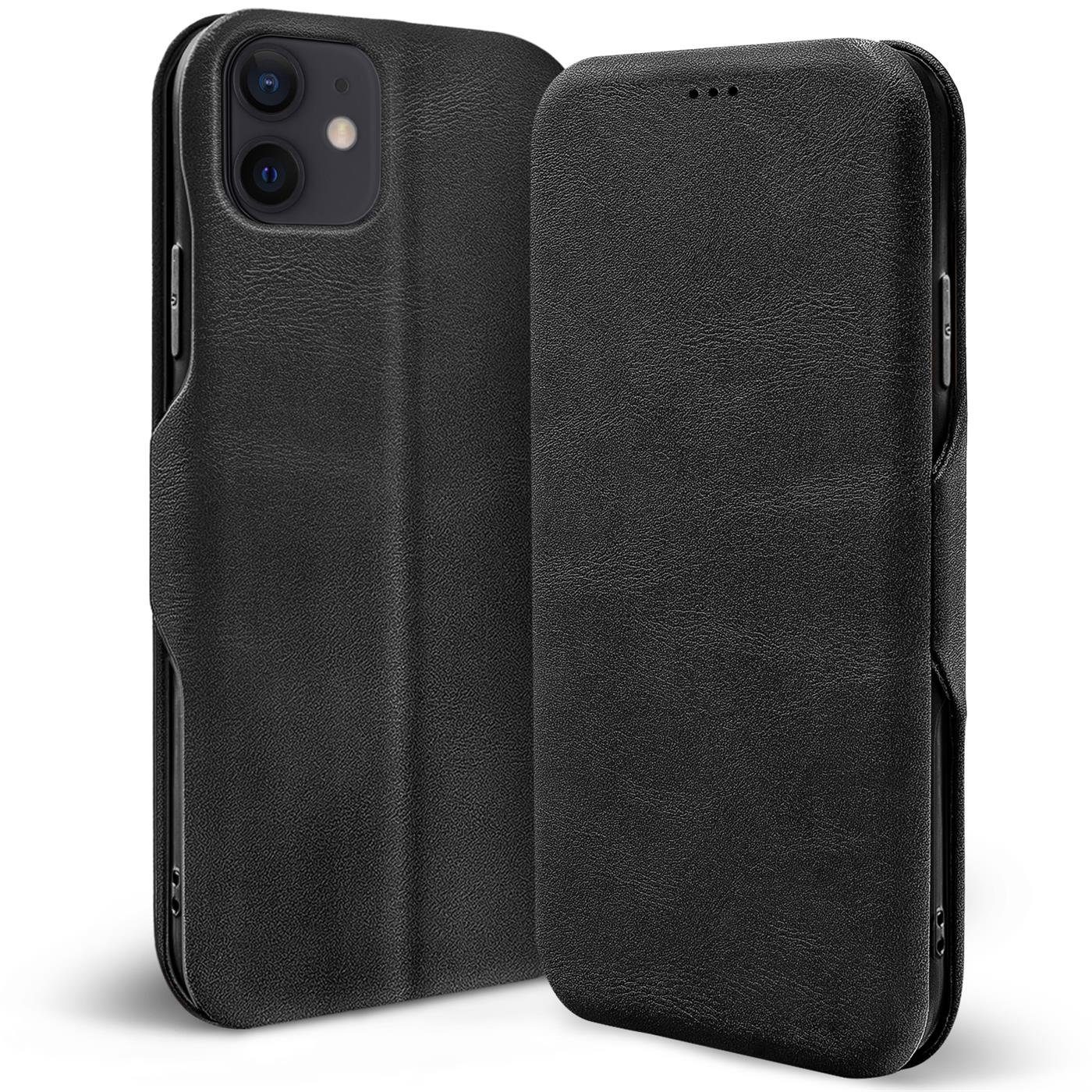 CoolGadget Handyhülle Business Premium Hülle für Apple iPhone 12 Mini 5,4 Zoll, Handy Tasche mit Kartenfach für iPhone 12 Mini Schutzhülle