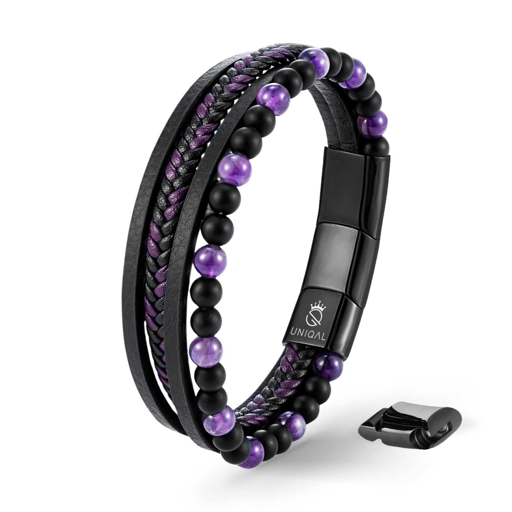 UNIQAL.de Lederarmband Lederarmband Herren "FANCY" Perlenarmband günstig online kaufen