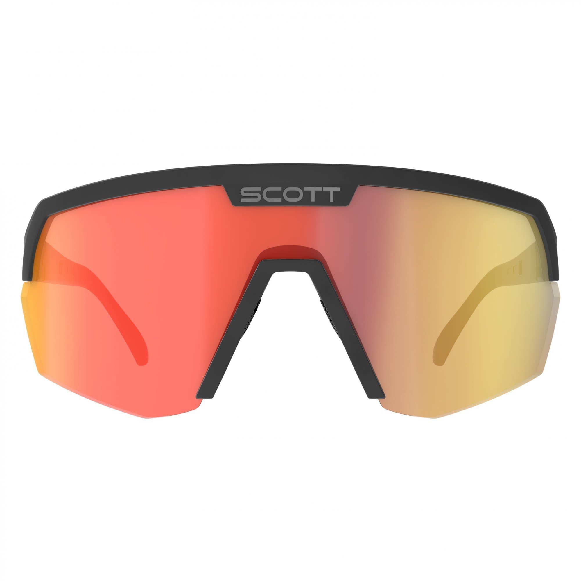 Black Sport Sunglasses - Red Shield Scott Chrome Accessoires Fahrradbrille Scott