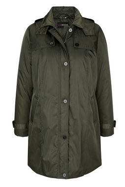 MIAMODA Wintermantel Trenchcoat Kapuze verdeckter Zipper Langarm