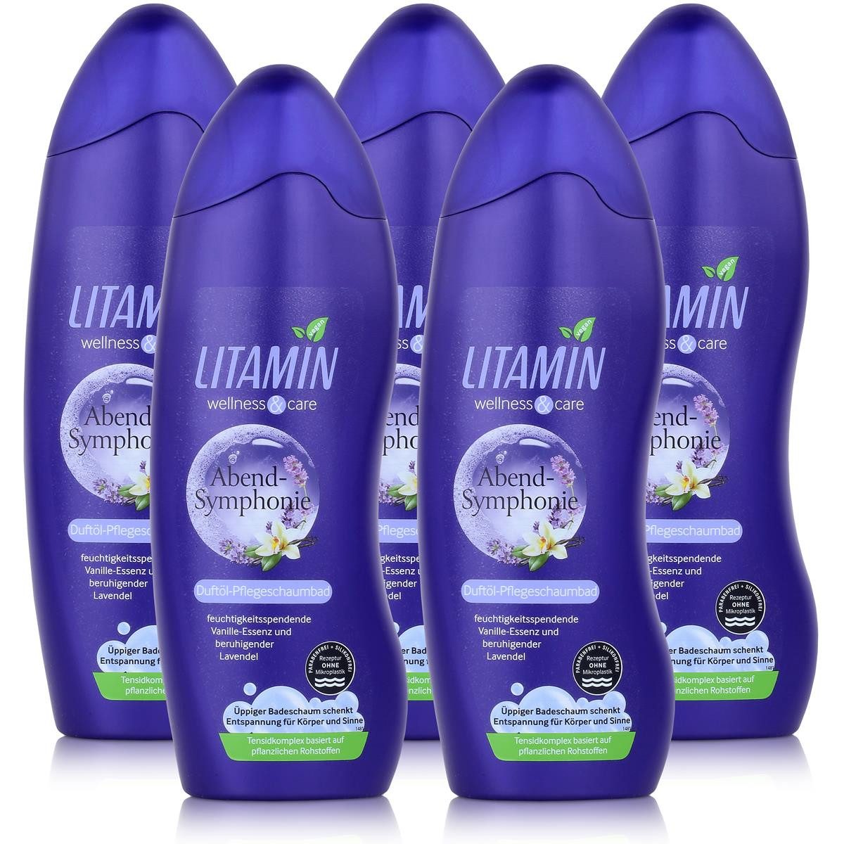 LITAMIN Badeschaum LITAMIN Duftöl-Pflegeschaumbad Abend-Symphonie 750ml Wellnes & Care (5