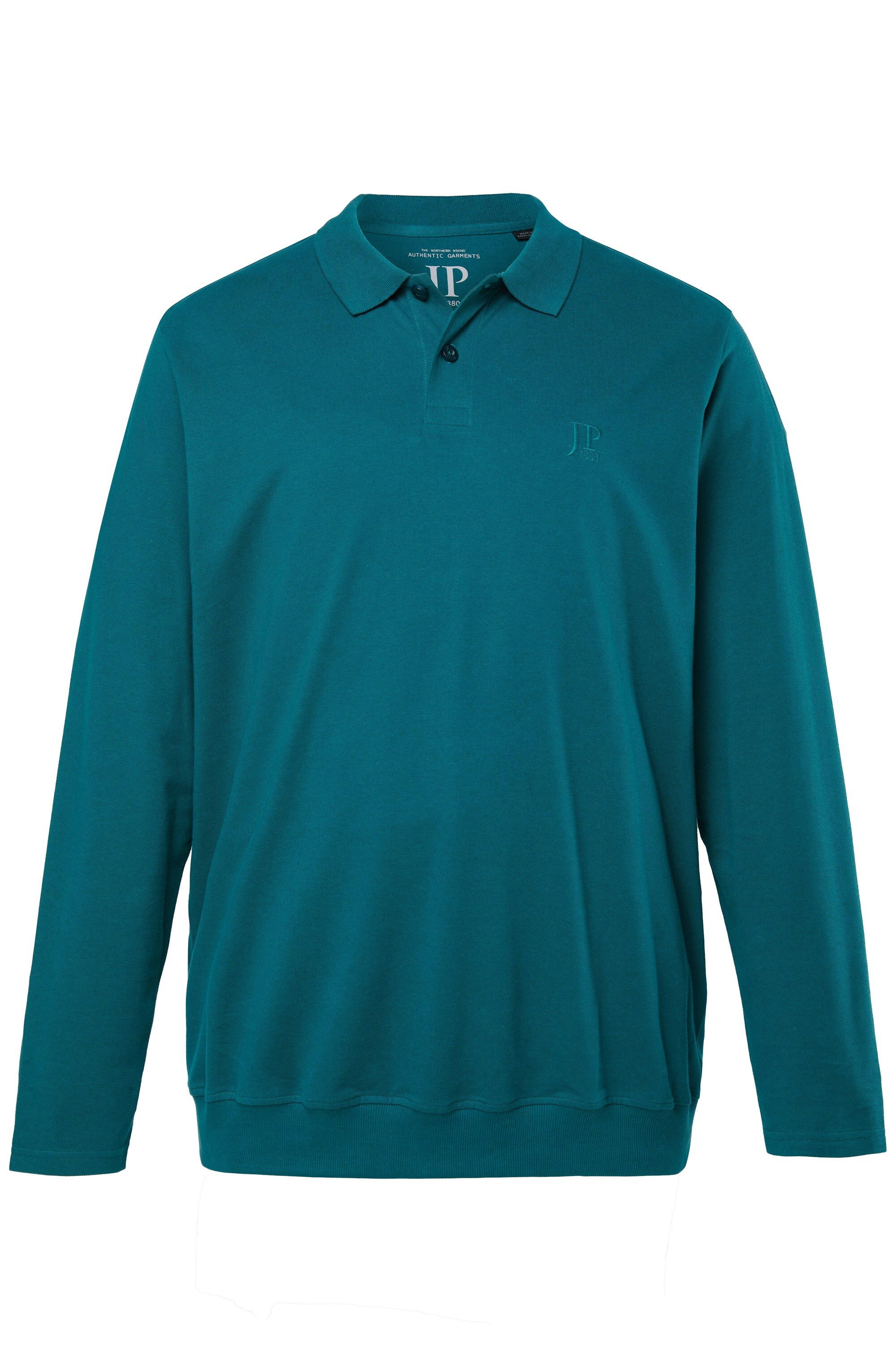 Poloshirt Poloshirt Bauchfit Basic Langarm Piqué