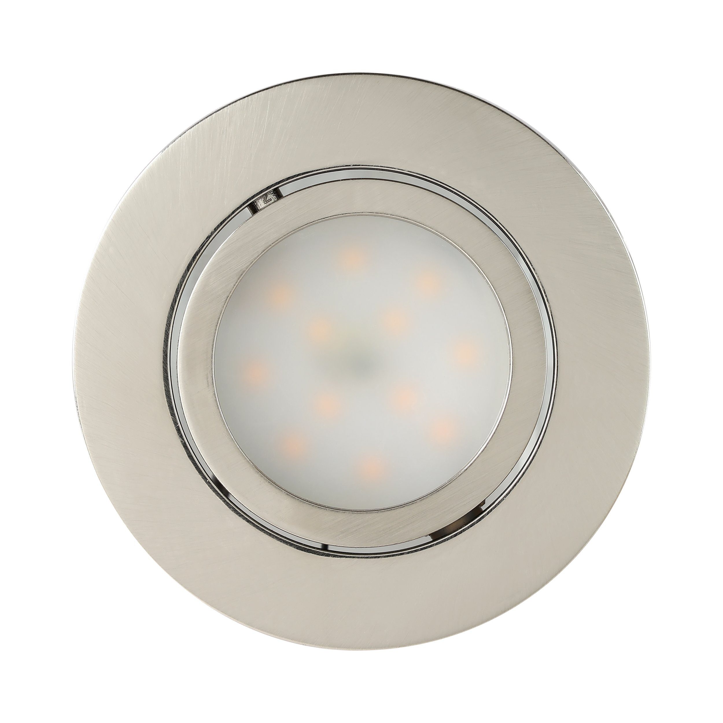 EGLO LED Einbauleuchte Pineda, Leuchtmittel inklusive, 3er Set LED Einbaustrahler, Deckenspot, Deckenstrahler, Ø 8,4 cm