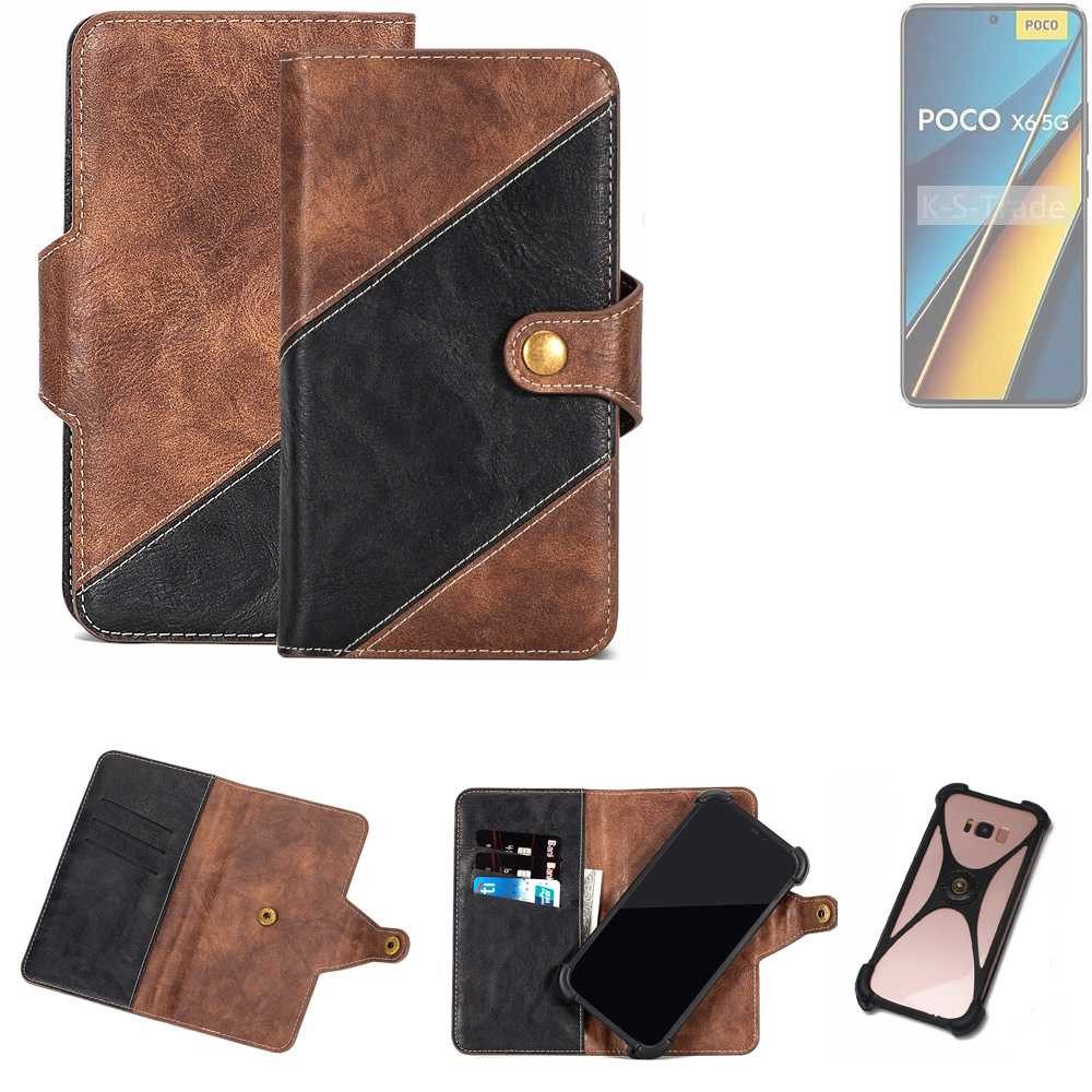 K-S-Trade Handyhülle für POCO X6, Handyhülle Schutzhülle Bookstyle Case Klapphülle Cover Hülle