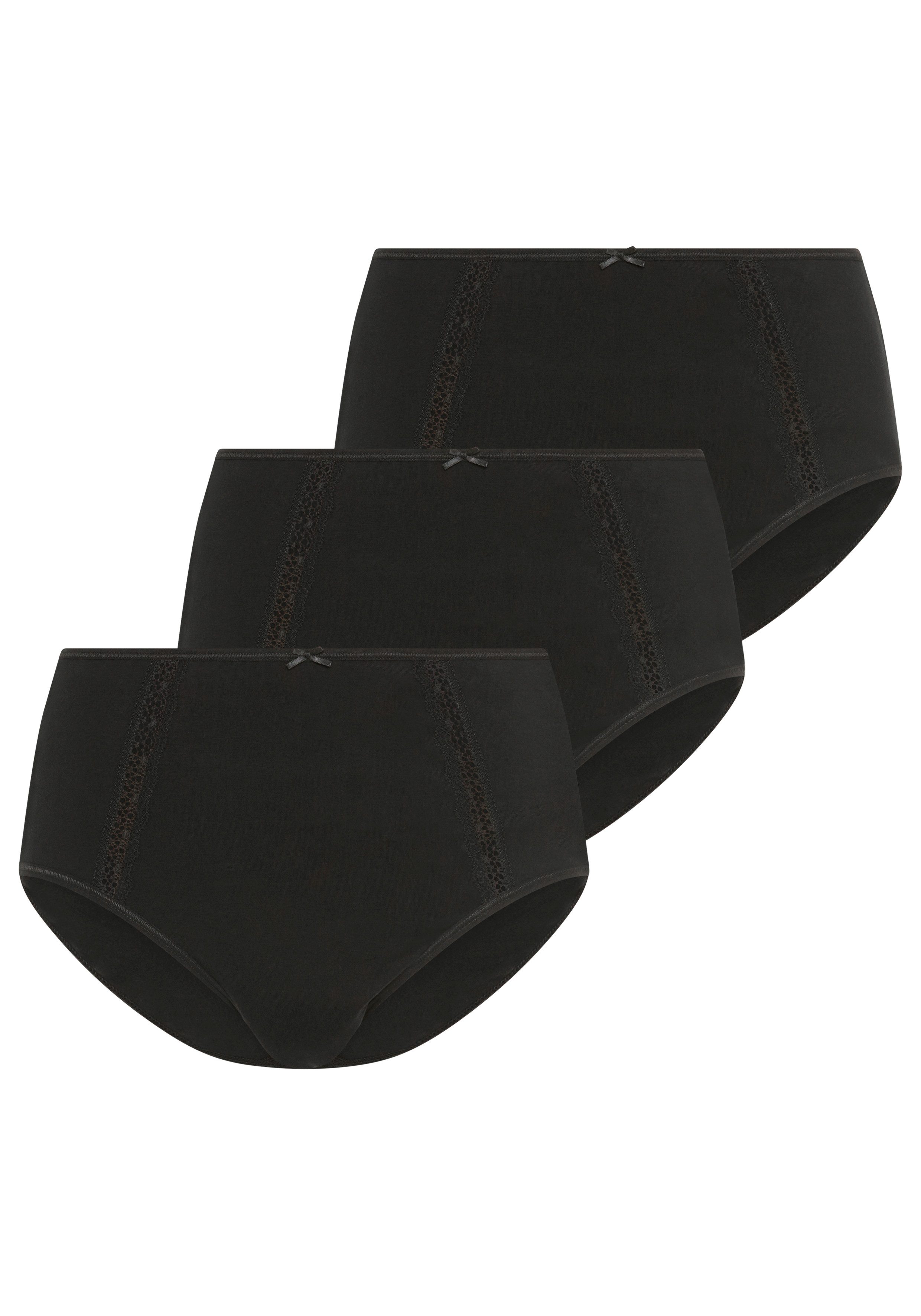 YSABEL MORA Taillenslip (3er Pack) Spitze, elastisch, weich, formend, Baumw günstig online kaufen