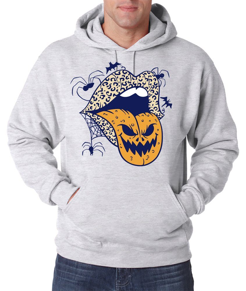 Youth Designz Kapuzenpullover Halloween Lippen Herren Hoodie Pullover Horror Logo im Fun-Look mit Trendigem Frontdruck