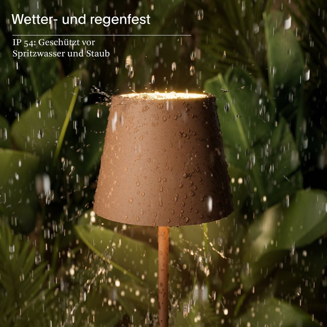 SIGOR LED Tischleuchte Akku-Tischleuchte, LED fest integriert, Warmweiß