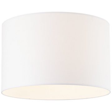 Lightbox Deckenleuchte, ohne Leuchtmittel, dekorative Deckenlampe, Textilschirm, 27,5 x 38 cm, E27, weiß