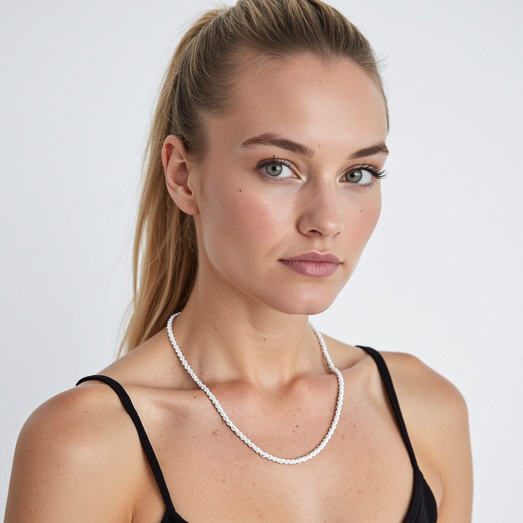 Tony Fein Silberkette Kordelkette 6mm 925er Silber Massiv Hochglanzpoliert, günstig online kaufen