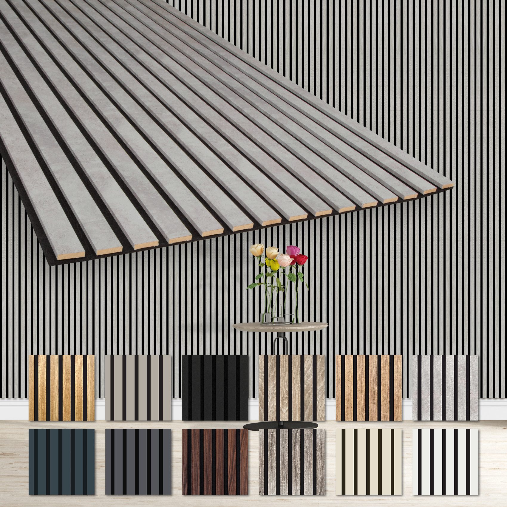 Hexim Wanddekoobjekt AP10 (Akustikpaneele 2 Stück 278x60cm Holz Comfort - f günstig online kaufen