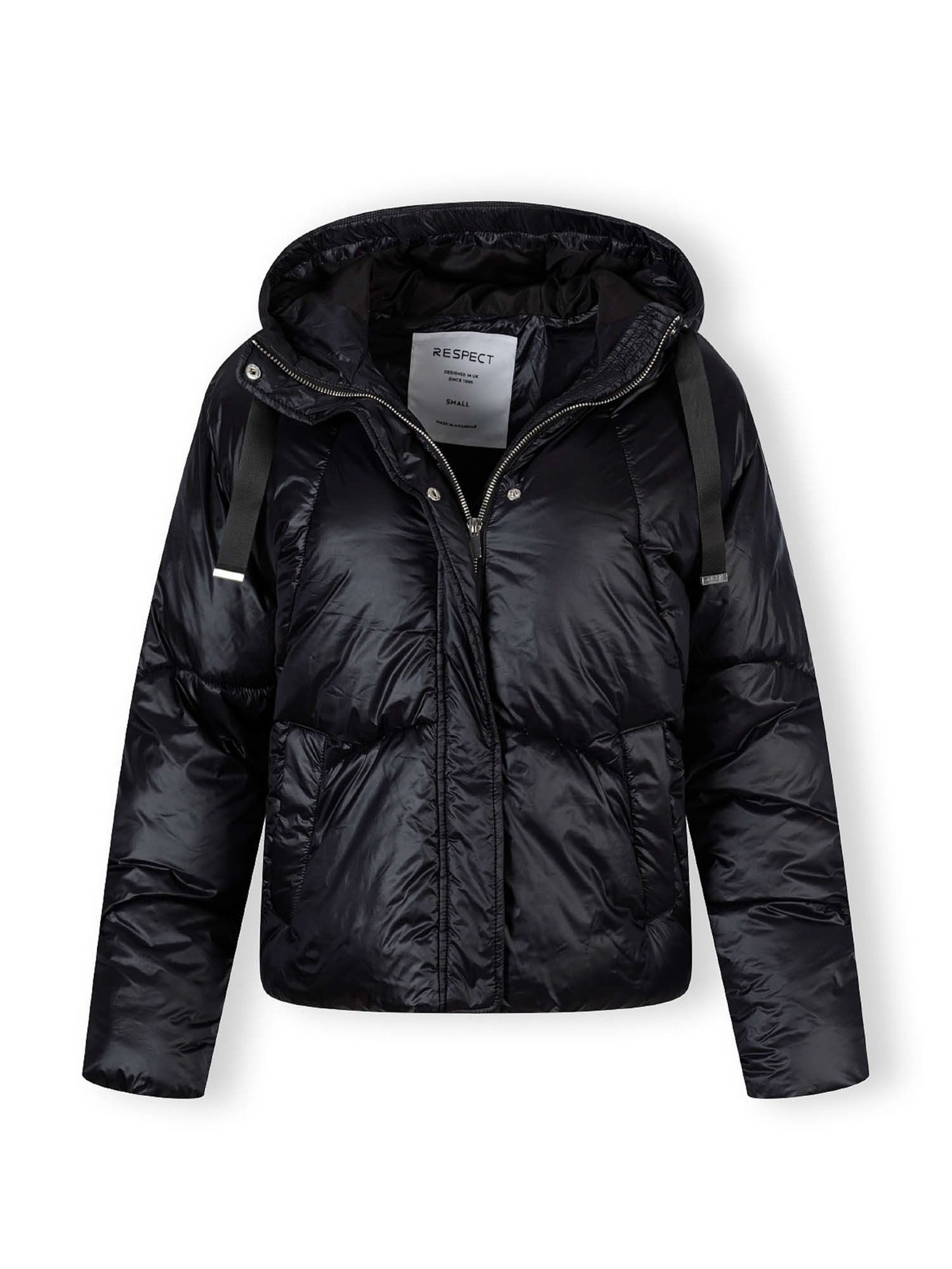 Respect Winterjacke Kurze Steppjacke mit Kapuze und Doppelverschluss (XS-XXL)