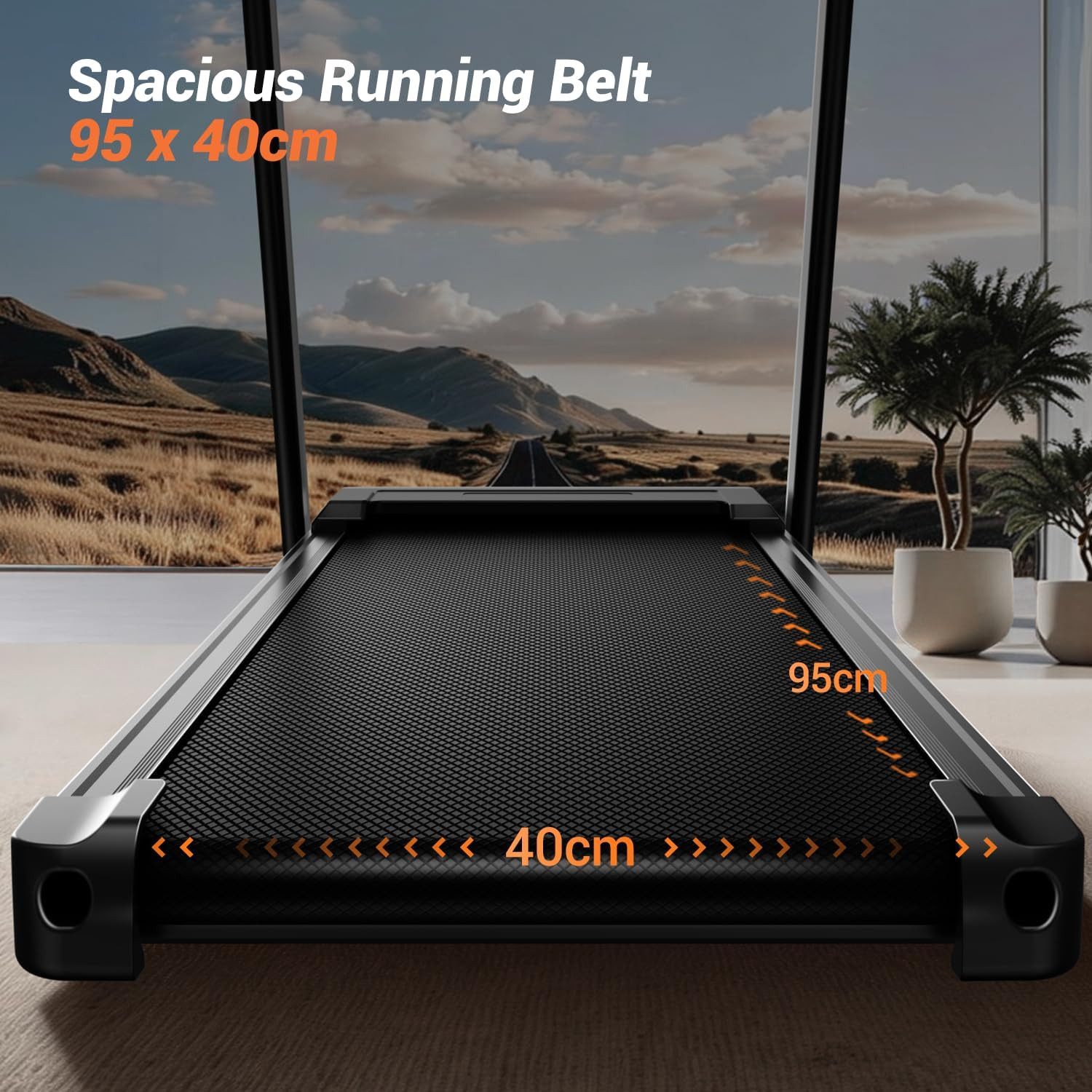 BAYMATE Laufband 12 voreingestellte Programme Für Zuhause (3-in-1-Laufband mit 15 % Steigung, leises Laufband für Büro-Fitnessstudios, 3 PS elektrischer Lauftra – Bild 3 von 5