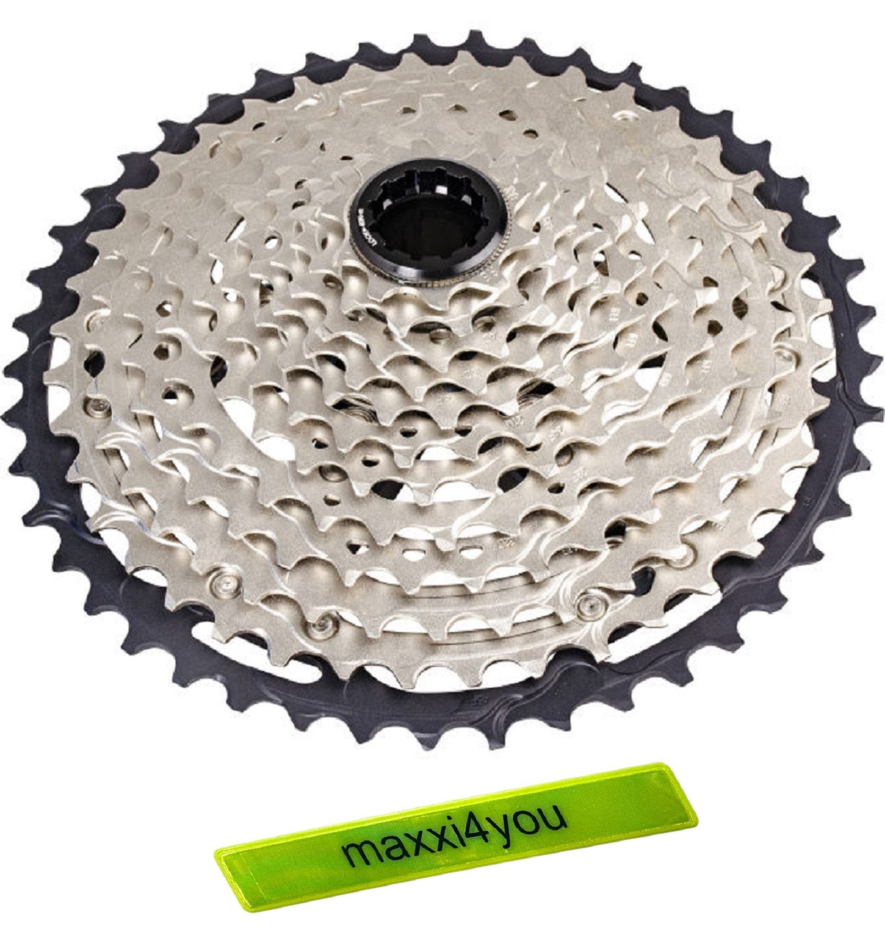 maxxi4you Schaltwerk Shimano Kassetten 12-Fach Sprocket SLX CS-M7100 inkl. Reflexband