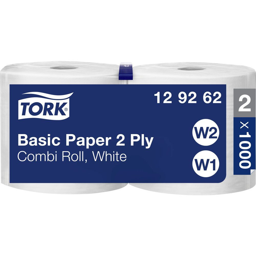 TORK Bienenwachstücher TORK Standard Papierwischtücher, Kombirolle Weiß W1/2 129262