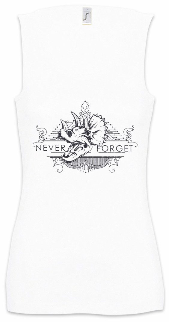 Tanktop Never Forget Dinosaurs Ärmelloses Damen T-Shirt Triceratops