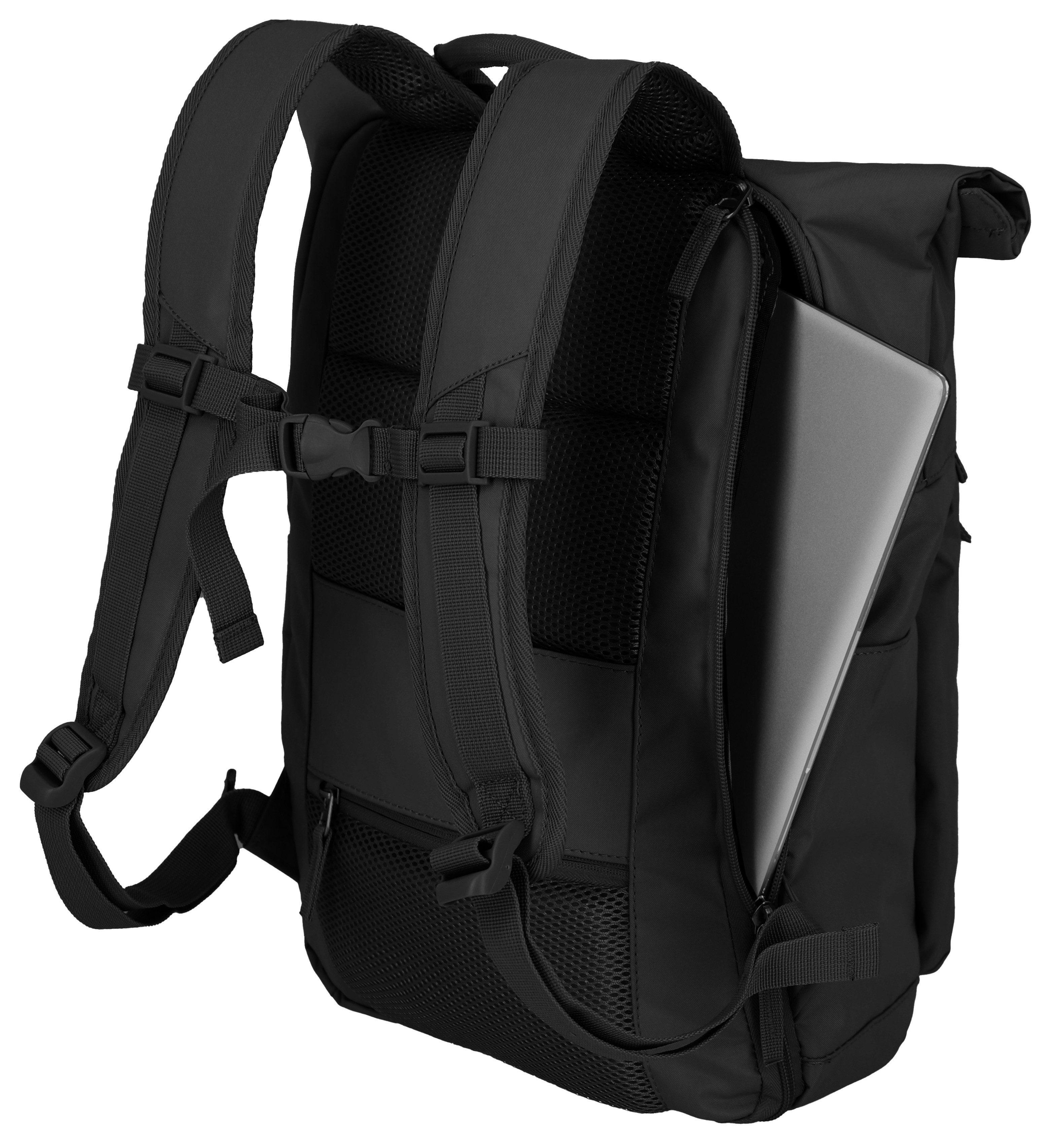 travelite Freizeitrucksack BASICS Rollup Rucksack, Arbeitsrucksack Sportrucksack Reiserucksack Schulrucksack