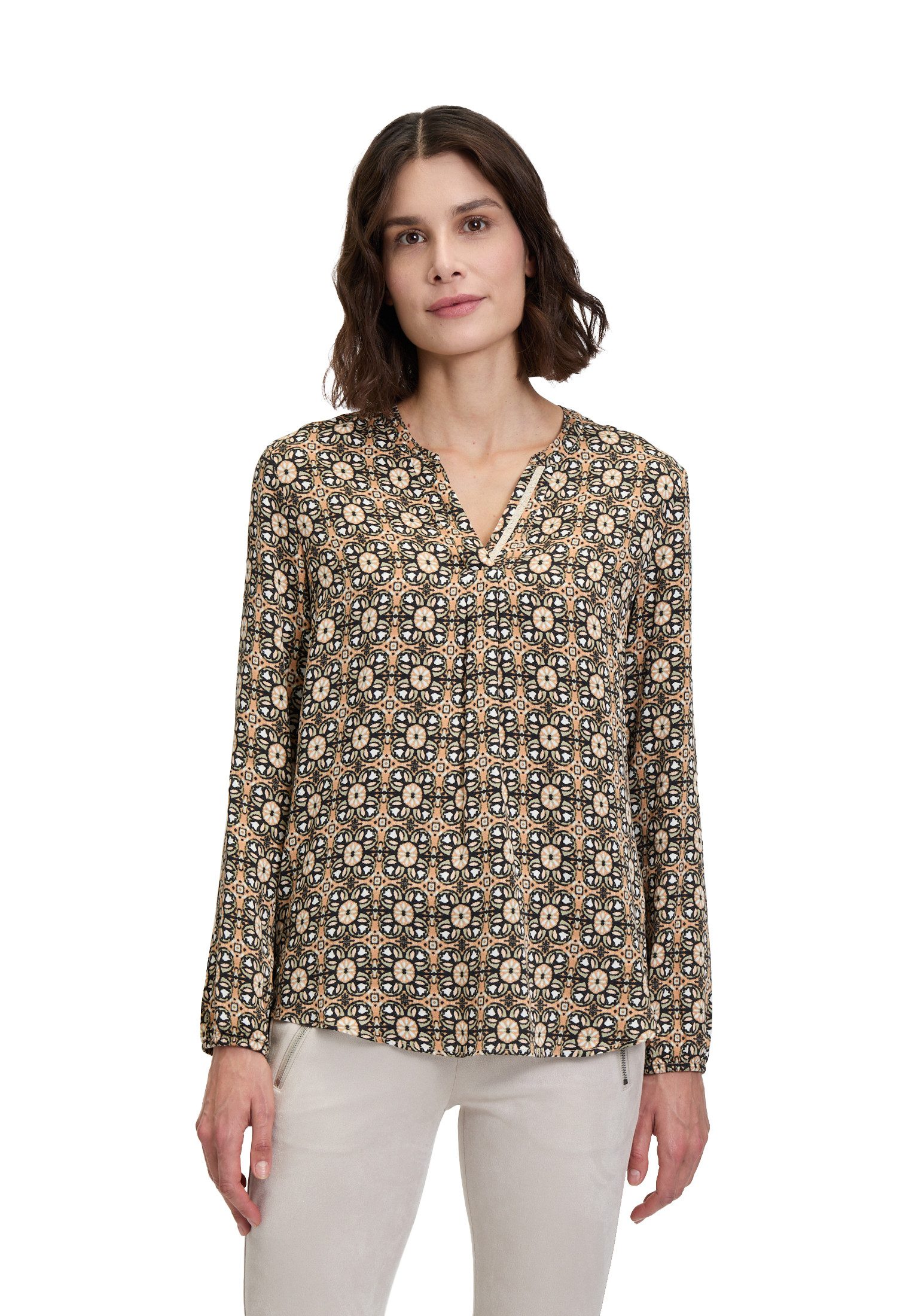 Shirtbluse Cartoon Blusenshirt mit Muster