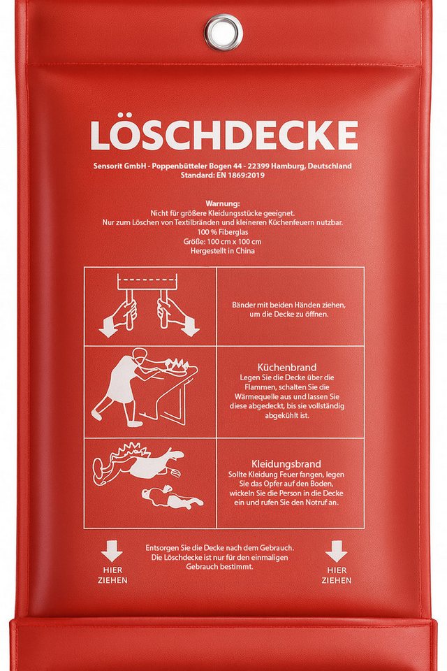 Sensorit Löschdecke 1,0 x 1,0 m Löschdecke