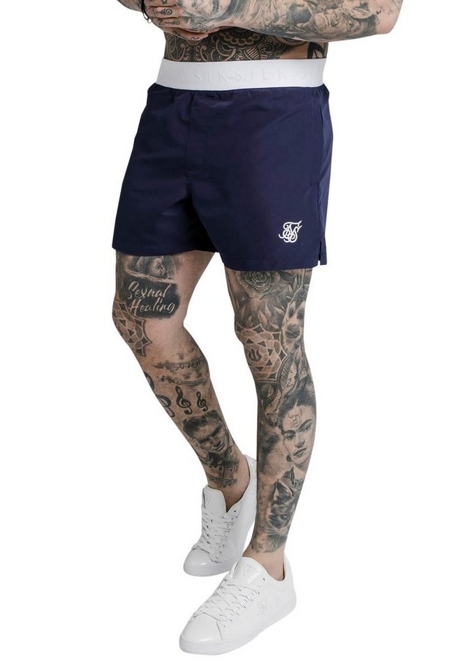 Siksilk monogram swim shorts in navy