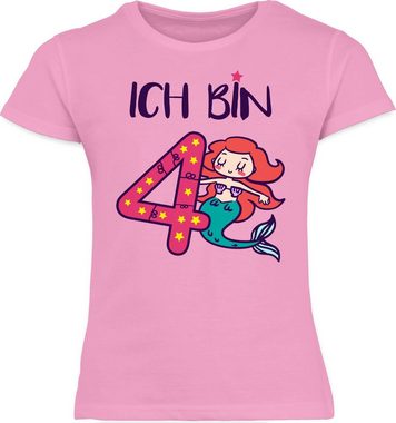 Shirtracer T-Shirt Ich bin vier Meerjungfrau 4. Geburtstag