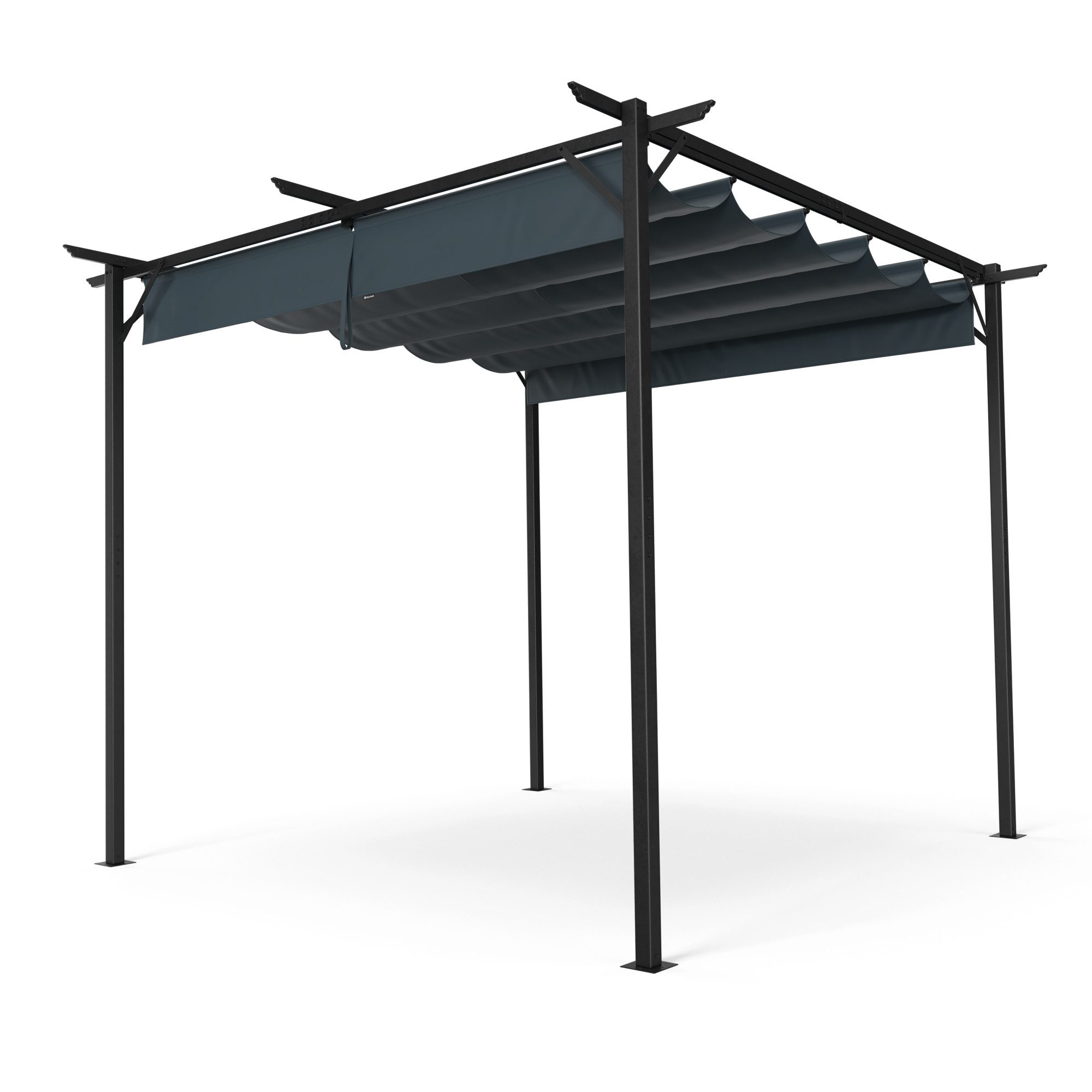 blumfeldt Pavillon Pantheon Robust, (Set), Pergola 3x3m pulverbeschichtet wetterfest Garten